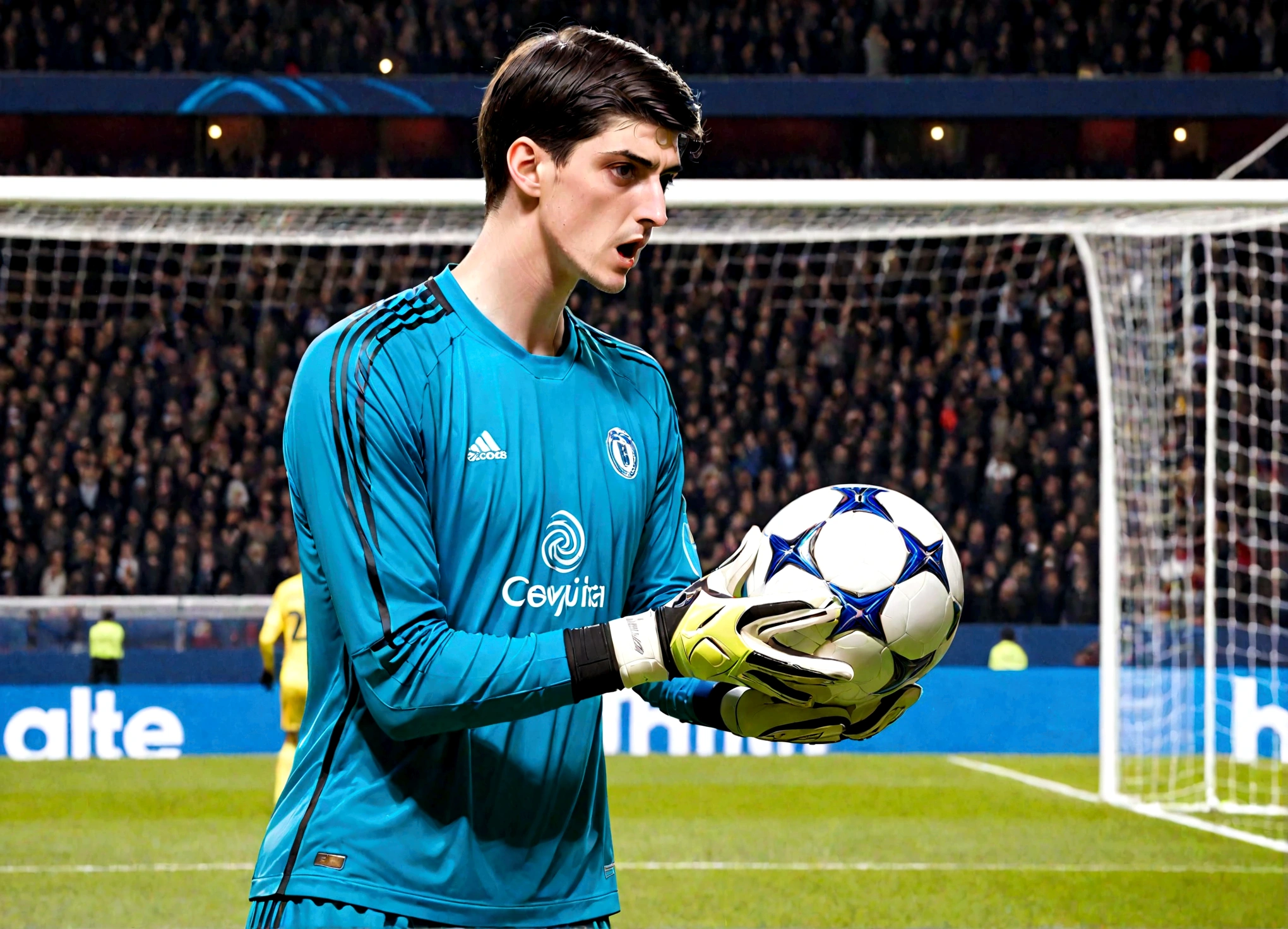 soccer、keeper、protect the goal、Thibaut Courtois