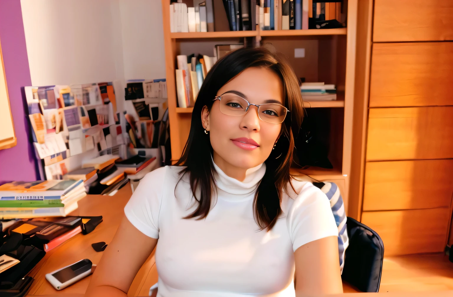 Imagem mulher de 40 anos que trabalha como asistentre de contabilidade
