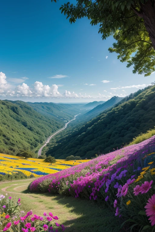 paisagem detalhada, melhor qualidade, deslumbrante, Vivid colors