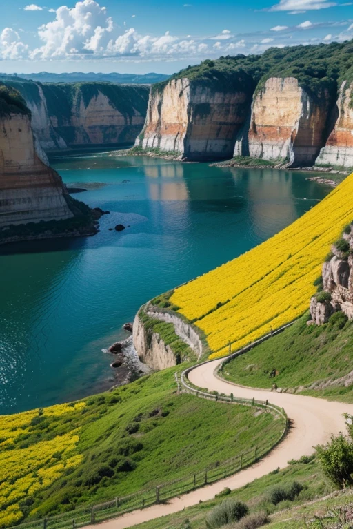 paisagem detalhada, melhor qualidade, deslumbrante, Vivid colors