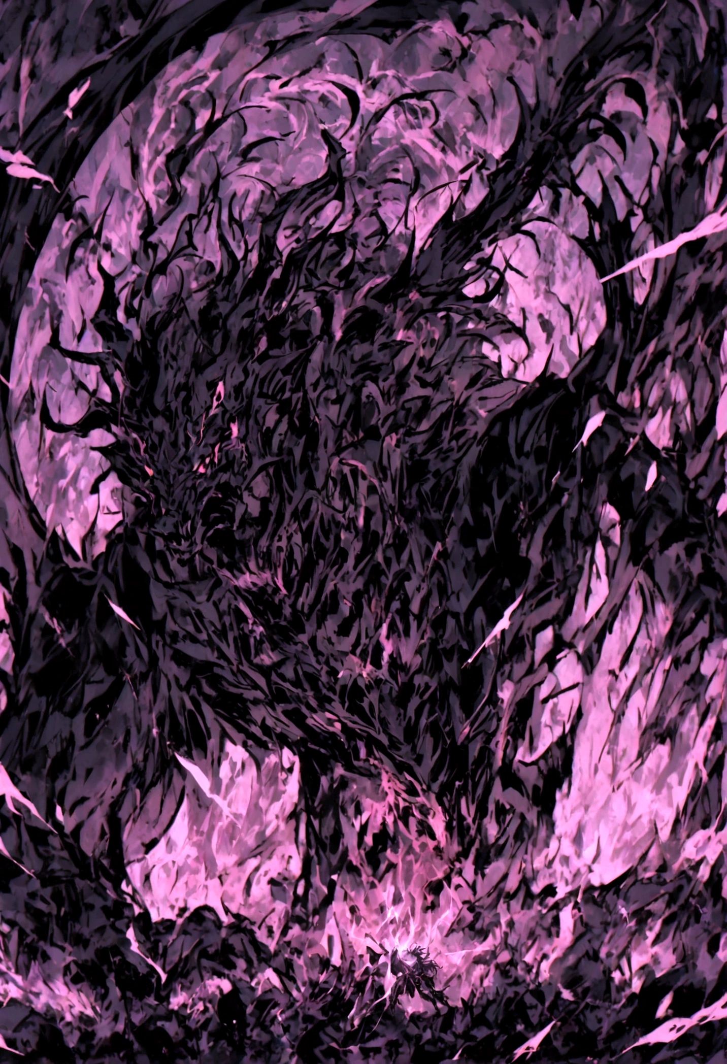 demon lord, agility, belial, large demon horn, 1 male, muscular, long hair,powerfull magic, extremely detail abyss scene