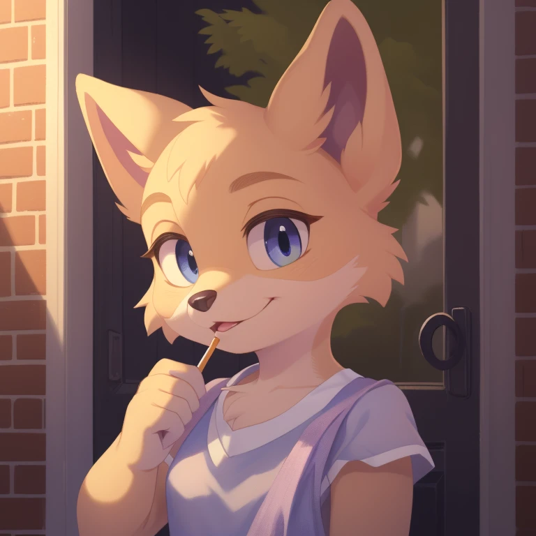 cat anthropomorphic home clothes, Cute face, fluffy ears, furry tail, Bust with exquisite lighting and shadows, Highest quality fine lines and refined facial features, Good ambient light, Ultra-fine fur、Volumetric light is very detailed,Finest quality furry art