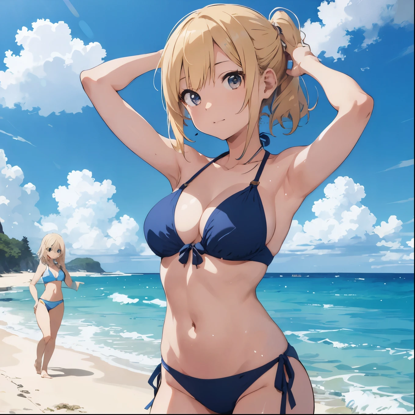 Blonde girl drawn in high definition Japanese anime style、whole body、Women in blue bikinis taking photos on a deserted beach, Bikini Model, , A young and cute gravure idol, Posing together in bras, Russian and Japanese mix, sakimichan, Asian woman, Wear a swimsuit, that&#39;that&#39;that&#39;that&#39;that&#39;that&#39;that&#39;that&#39;that&#39;that&#39;that&#39;that&#39;that&#39;that&#39;that&#39;It&#39;s hot with the shining sun, Japanese Model, Cute Core, sakimichan hdri, Young Gravure Idol, Chubby