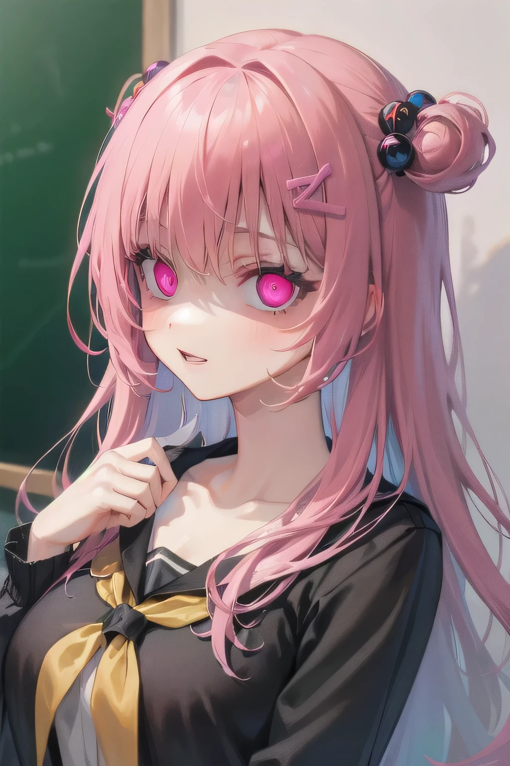 (Tabletop:1.0), (highest quality:1.4), (High resolution:1.2), From the side,Sharp contours, boyish, highest quality, masterpiece,Glasses,Voice of the Heart,yandere,Browsing Caution,classroom,nude,facial,Excessive ,Chest to chest,Upper Body,Ecstasy,saliva,blush,Squint your eyes,Heterochromia iridis