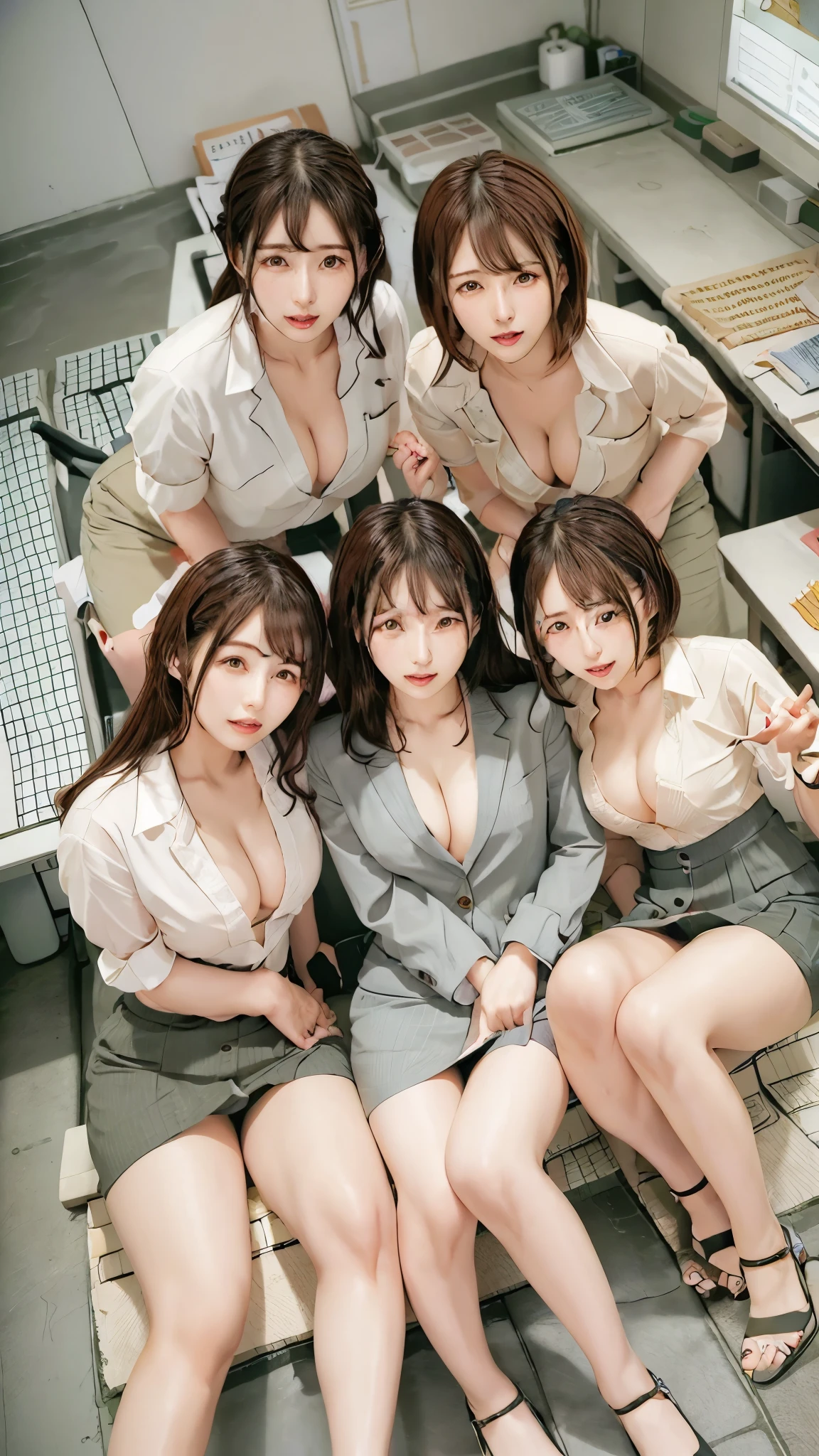 Subjective,ID card,cum on hair,
Six women:1.8,group photo:1.8,Business  suit,pencil  skirt,
legs spread,ahegao,orgasm,
sweat,
steam,
shaggy hair,
Excitement, 
Unbuttoned first button,
forelock showing forehead,

#Quality UHigh resolution,1080p,16k,4K,8k,absolutely,Absurd,Anatomically correct,Awards,ultra high quality,Accurate,High resolution,Attention to detail,high quality,High resolution,masterpiece ,Realistic,RAW Photos,solve,retina,Super detailed,Textured skin,Super detailed ,ultraHigh resolution
