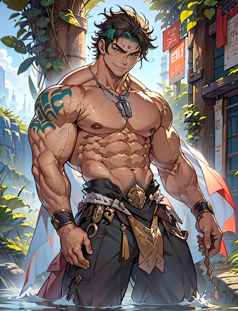 show off thick arms to the audience,closeup of arms,Shoulders exposed,sideways,Leaning back,Stout arms,A mais alta qualidade de imagem,Pessoas do sexo masculino,Child,1 ,jovem e bonito,Shoun,Cabelo liso curto,Pele escura,Anime peito grande,anime wallpaper,sozinho,Foco Masculino,cuecas,Dilation of the pectoral muscles,capa vermelhirilha saliente,Fundo Urbano,Espalhe as pernas,sexy,(master part, best quality),meias brancas