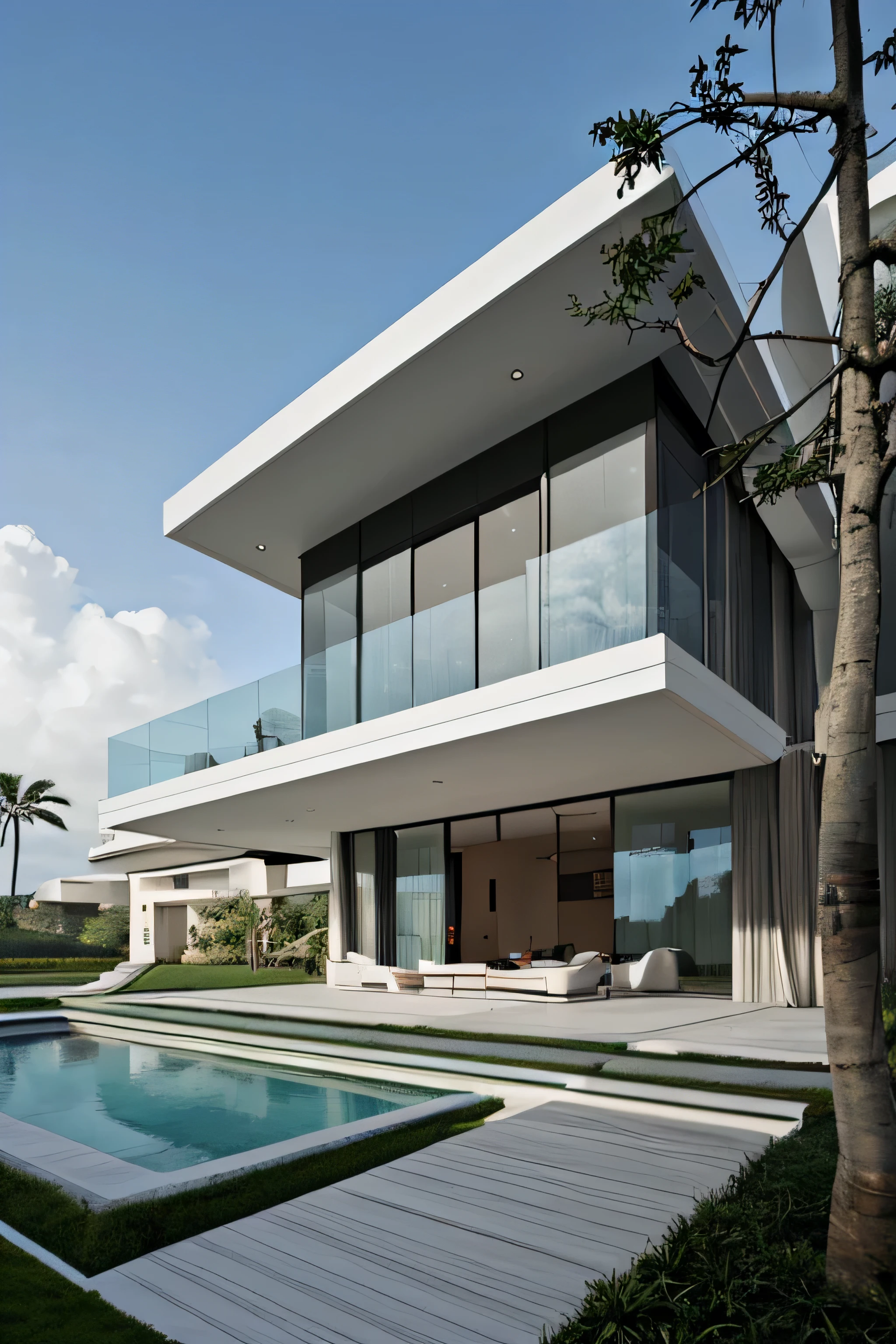 exterior view of a modern villa in mexico
 