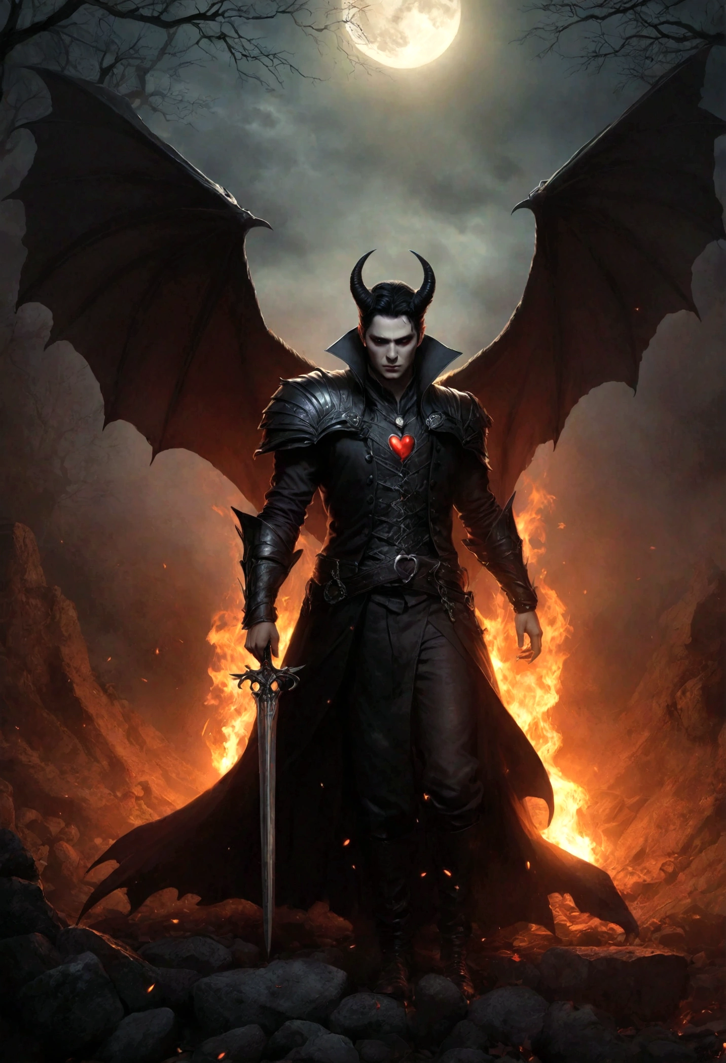 Nas sombras drapeadas, a aldeia dorme, Where luar weeps and darkness creeps, Um espectro vagueia, o suspiro de um vampiro, A haunting presence, &#39;Under the sky. Through the mist and the fog, he catches his flight, Silent whispers na noite, Uma fome profunda dentro de sua alma, To crimson nectar, your cursed goal. Com os olhos brilhantes, como o fogo da brasa, Ele stalks the night, seu desejo sombrio, Em becos iluminados pela lua, seus passos trilham, Through cobblestones where fear is created. The villagers tremble, calado de pavor, As whispers speak of those who died long ago, Their minds consumed by untold stories, Of a demon whose hunger never grows old. No entanto, &#39;em meio ao terror, o destino teceria, Um conto de amor he did conceive, For in the tender grace of a maiden, Ele found a heart, um lugar de descanso. Eler eyes, Um suave, Luz guia, Um farol em sua noite sem fim, Ele, a creature cursed by fate, ela, the one who will change your state. Mas amor, um pecado em sua terra cruel, A forbidden union, por ordem de decreto, A aldeia chorou, sua raiva em chamas, The heart of a monster, eles pretendiam domar. They hunted him with fervent spite, Forcados, Tochas, na noite, Elearts hardened, sem piedade para implorar, Preso pelo medo, eles escolheram dragar. encurralado, preso na brincadeira cruel do amor, Betrayed by the sweet prison of passion, Ele faced the flames, seu amor em vista, Eler tears a testament, um novo. Enquanto as piras subiam, and the ashes fell, Seu amor, a story they would never tell, The vampire&#39;s heart, em cinzas jazia, A tragic end to the despondency of the night. A aldeia silenciou, as chamas agora se foram, Um conto de amor, desenhado para sempre, A haunting memory, gravado em pedra, Do amor de um vampiro, em gemido mortal , luar, backlight