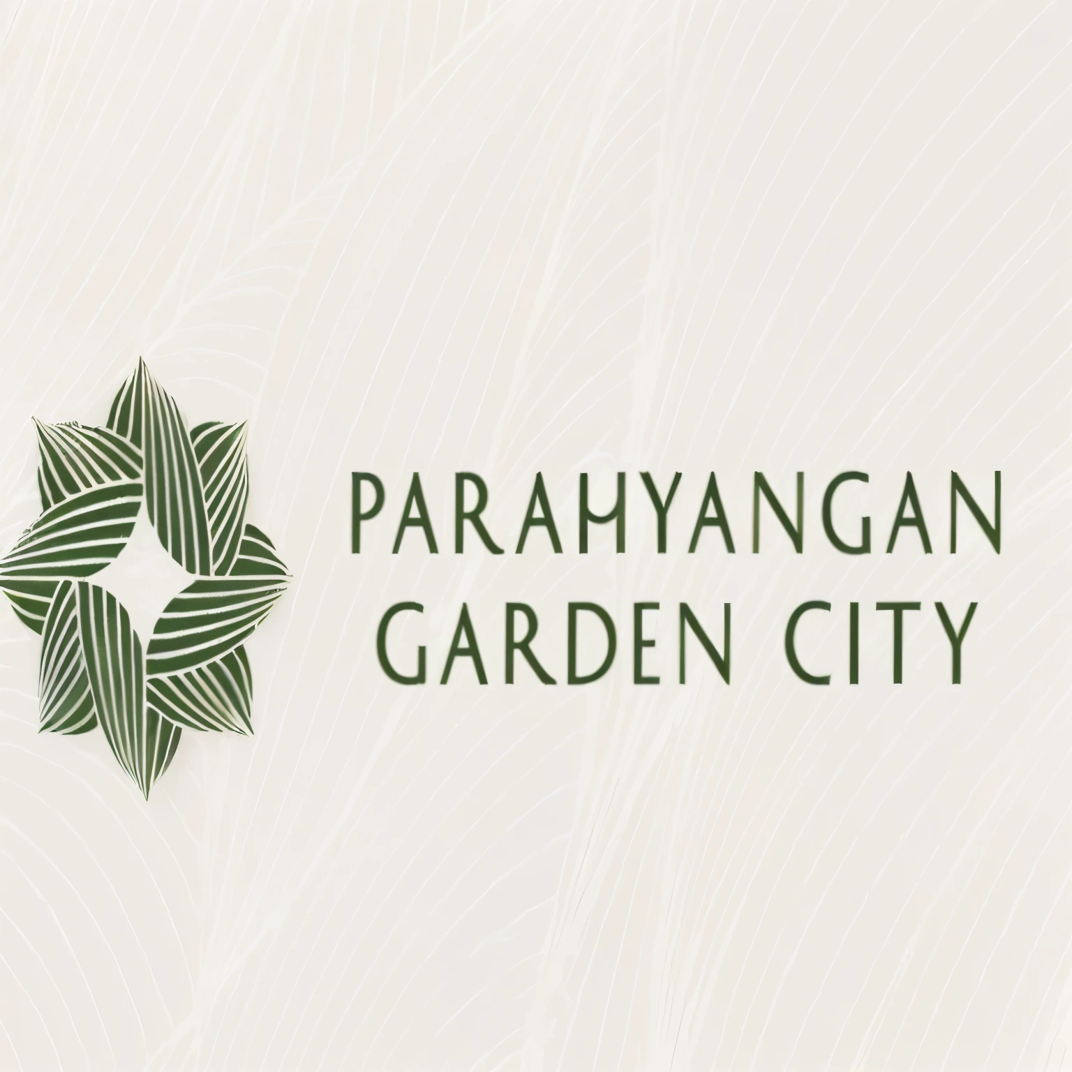 the logo for parahygan garden city, parks and gardens, barycentric subdivision, awarding winning, logo design, paradise garden massage, logo, logo, botanical garden, commercial banner, website banner, header with logo, botanic garden, banner, business logo, royal garden background, surrounding the city, city panorama, nature growing around the city, illustrated logo