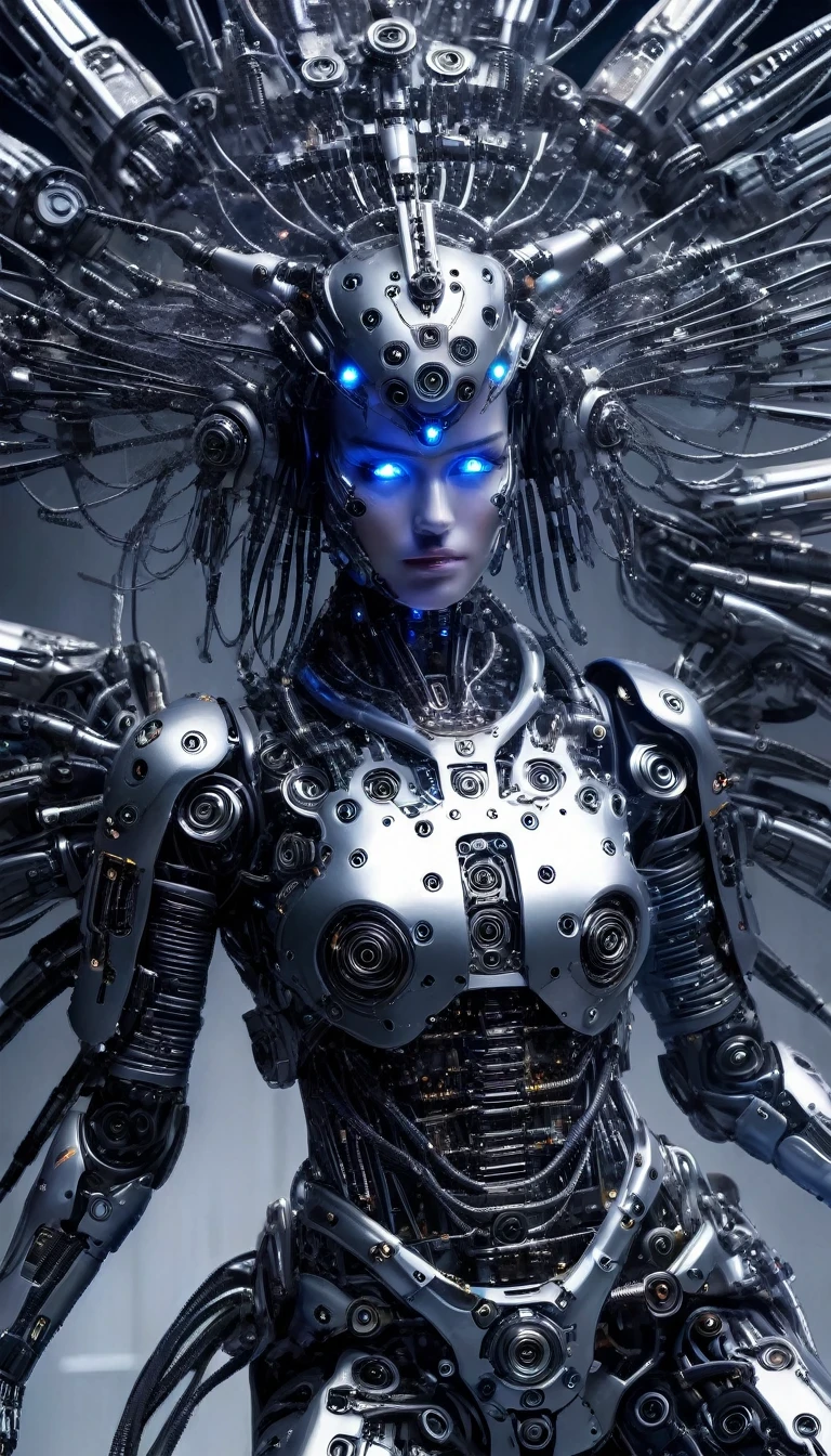 lithe beautiful terminator female runway model dressed in a robotic outfit, photographic detail, angura kei, modelcore, soft-focused realism, tousled beautiful hair, clear plastic armor, perfect natural complexion, hyperbole, precisionist -