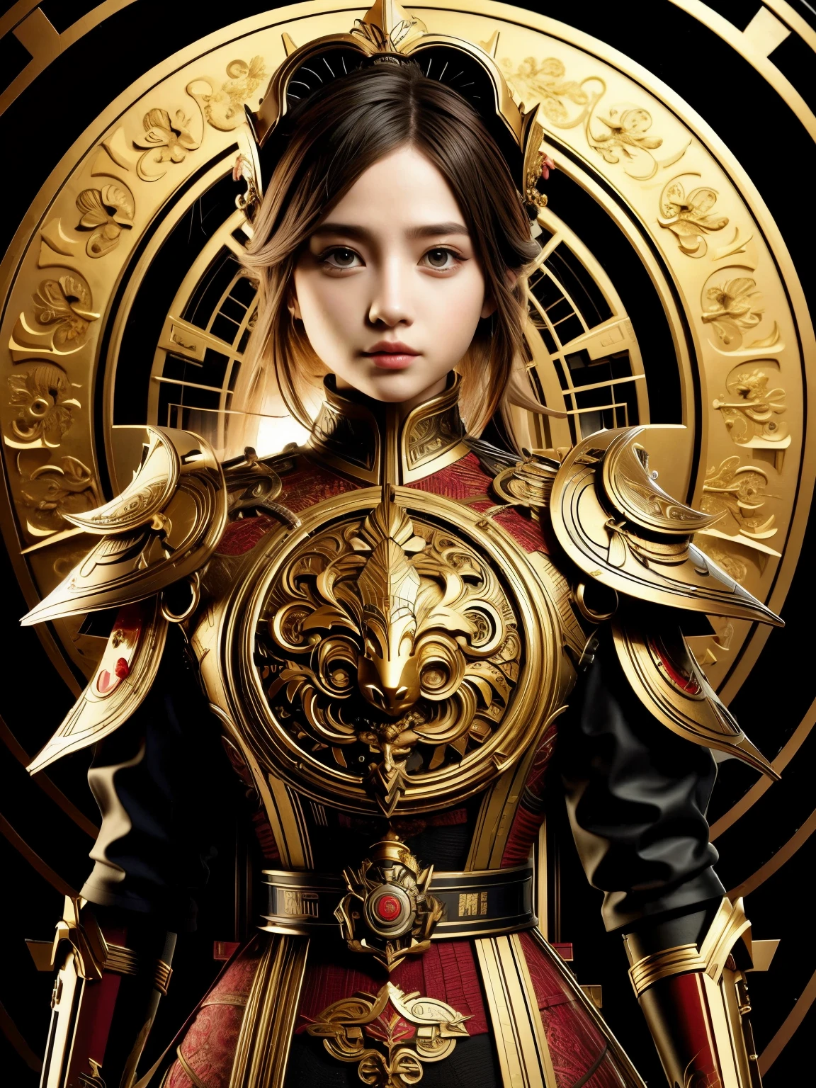 (high quality), (masterpiece), (detailed), 8K, Hyper-realistic portrayal of a futuristic (1girl1.2), Japanese character. Meticulous details bring the character to life in this visually stunning composition, showcasing the seamless blend of tradition and innovation. Trending on Artstation.