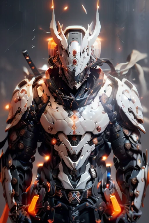 samurai robot, iridescent armor, conical hat, highly detailed, 8k, photorealistic, masterpiece, cinematic lighting, volumetric fog, dramatic pose, hyper-realistic metal textures, glowing energy effects, intricate mechanical details, dynamic action scene