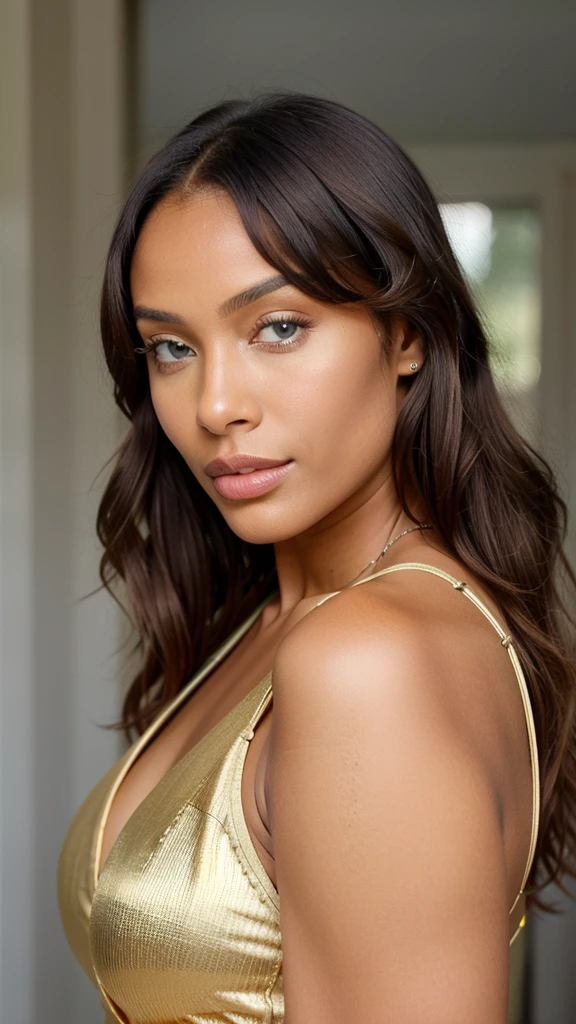 **Origines et Apparence :**
Zara Montgomery est une femme de vingt-trois ans, héritière d'une héritage mixte anglais et sud-africain. She is known for her long curly brown hair., which slightly exceed the neck, as well as for his light blue eyes which have a subtle green reflection. Her skin is naturally tinted gold and is lightly tanned. Elle mesure environ 1 m75. Son visage comporte des traits fins et harmoniques, avec des joues saill