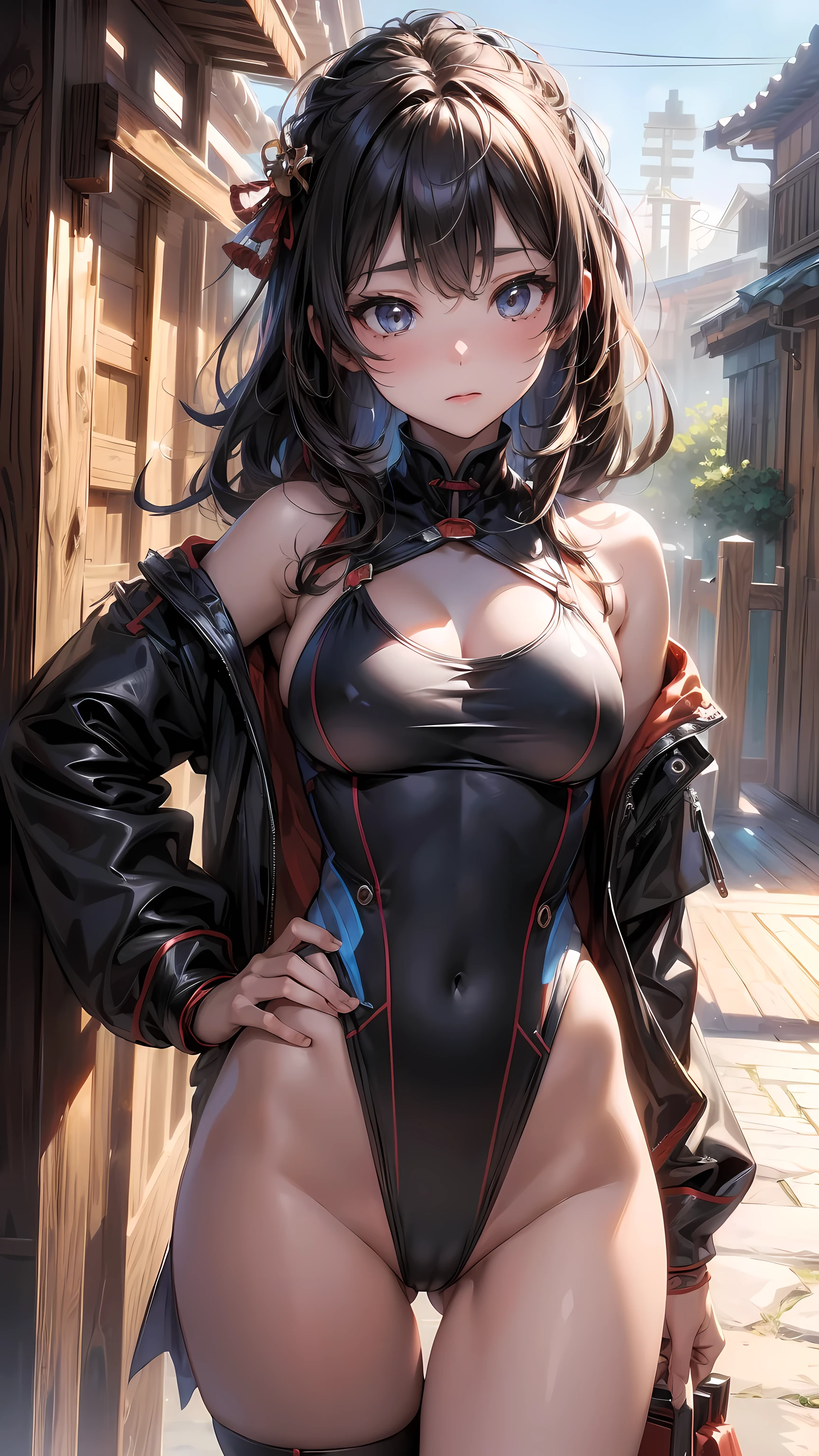 (extremely detailed CG unity 8k wall页a页er),(Master page iece), (best quality), (Extremely detailed), (Best Illustration),(The best shadow), Cowboy shooting, ,rest, s page asswimsuit, 