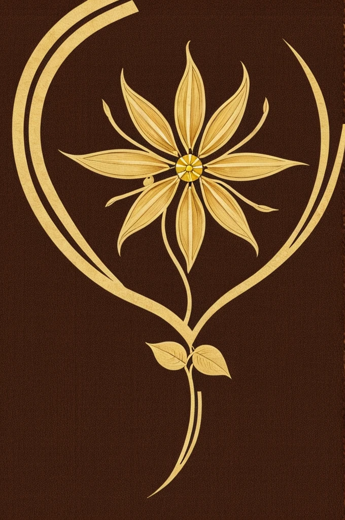 Brown sampaguita flag design