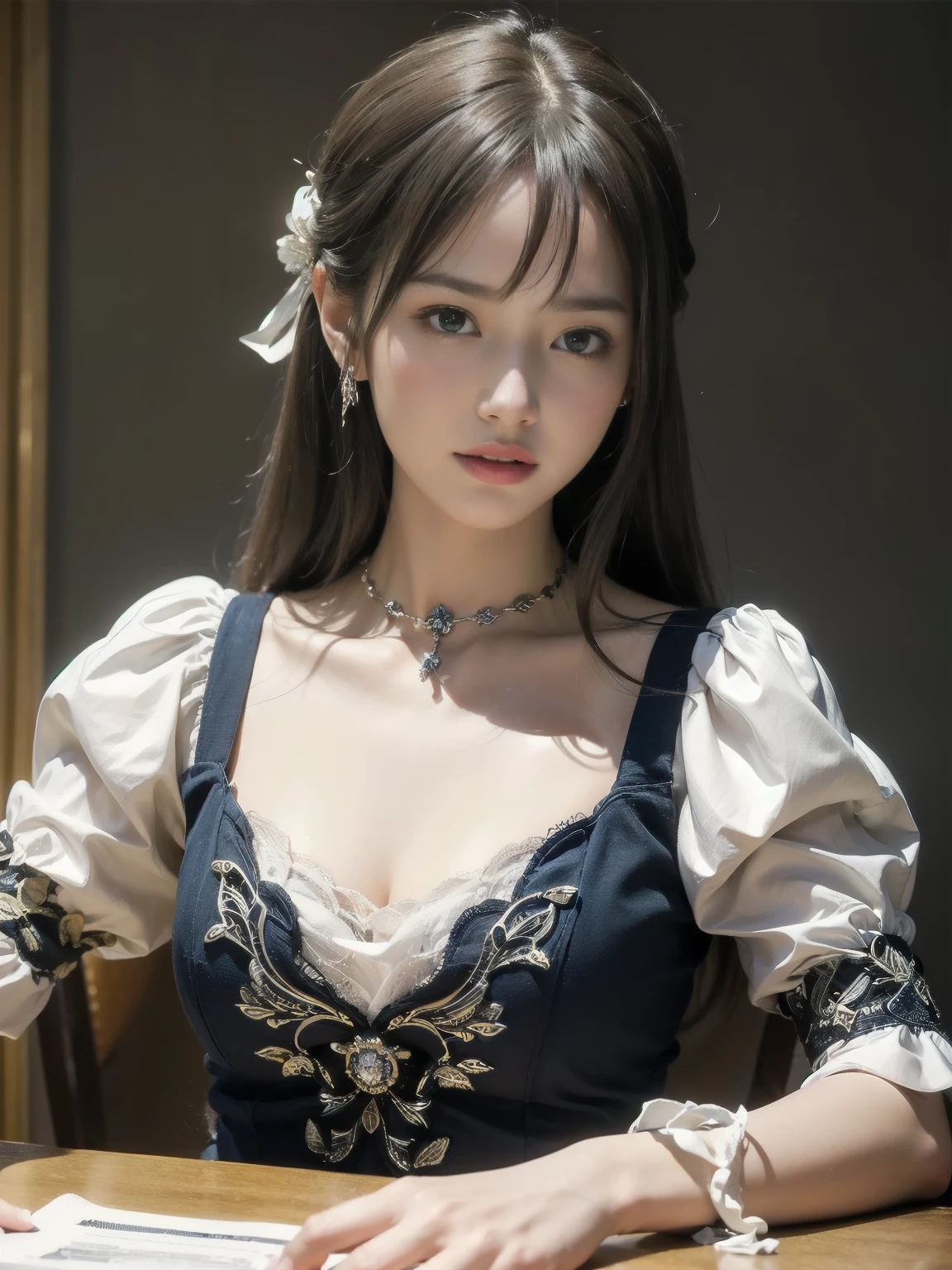 ((((highest quality))))、(((Ultra-precision CG16K wallpaper)))、(((masterpiece)))、(((Very detailed)))、(((Extreme detail)))、1people々'woman、成熟したwoman、20歳のwoman、((The Face of Japan))、((Very beautiful face))、(Shiny Hair)、Bangs up to eyebrows、Brown long hair、See-through bangs、Beautiful and delicate eyes、Brown eyes、Raise your eyebrows、High nose、Small nostrils、Small Mouth、Seductive lips、Open your mouth a little、Beautiful breasts、E cup size breasts、Cleavage、Plump body、Perfect balance、Perfect Anatomy、Perfect composition、Beautiful subtle shadows、Beautiful natural light、Beautiful details sparkle、Depth of written border、(((High chroma)))、(((Genuine:1.9)))、((Vivid:1.4))、((Beautiful Skin))、((Skin Texture))、((Genuineな皮膚感))、(((Cowboy Shot:1.5)))、((Front view angle:1.5))、((smile:1.4))、(The eyes that see me:1.5)、Dazzling sunlight、(((Park Square:1.3)))、(Standing pose:1.5)、(((Gal fashion clothes:1.5)))、