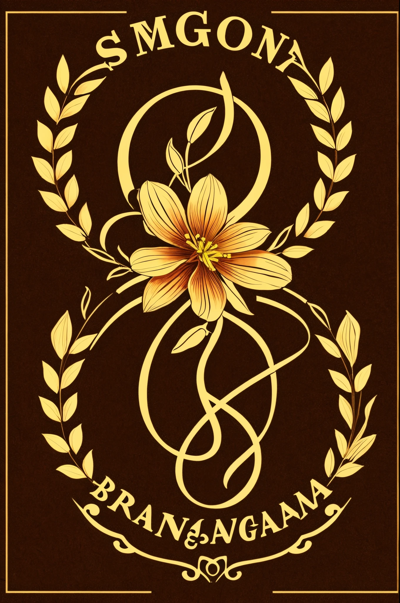 Brown sampaguita flag logo