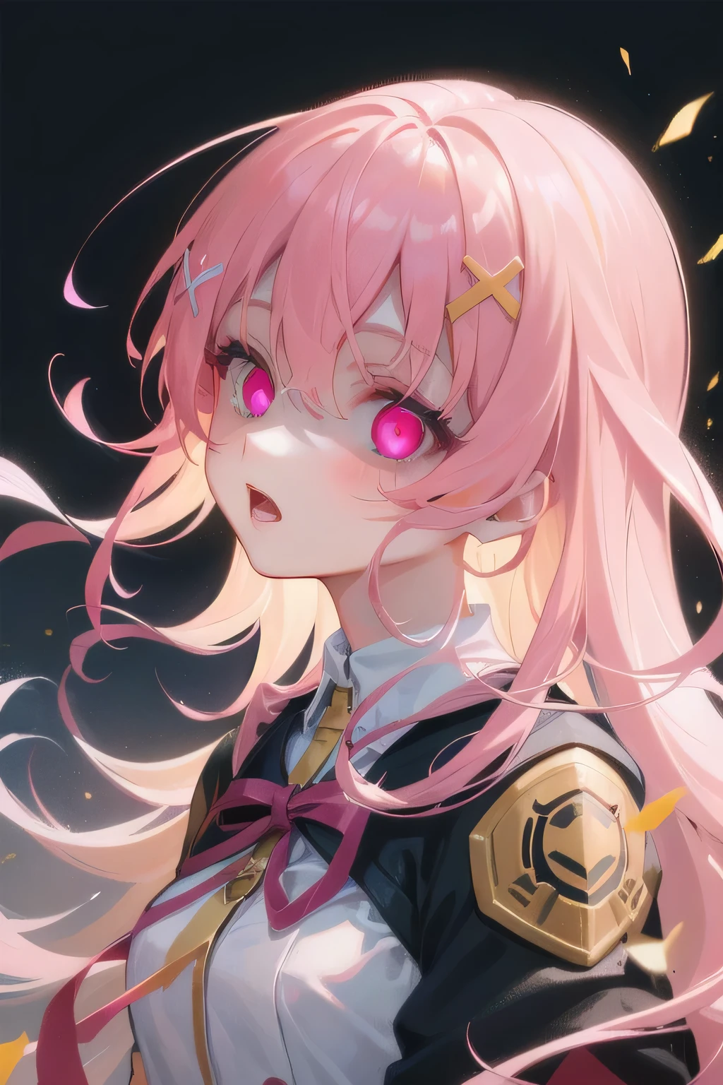 (Tabletop:1.0), (highest quality:1.4), (High resolution:1.2), From the side,Sharp contours,  boyish, highest quality, masterpiece,Glasses,Voice of the Heart,yandere,Browsing Caution,rooftop,nude,facial,Excessive ,Chest to chest,Upper Body,Ecstasy,saliva,blush,Squint your eyes,Heterochromia iridis,Colorful Hair