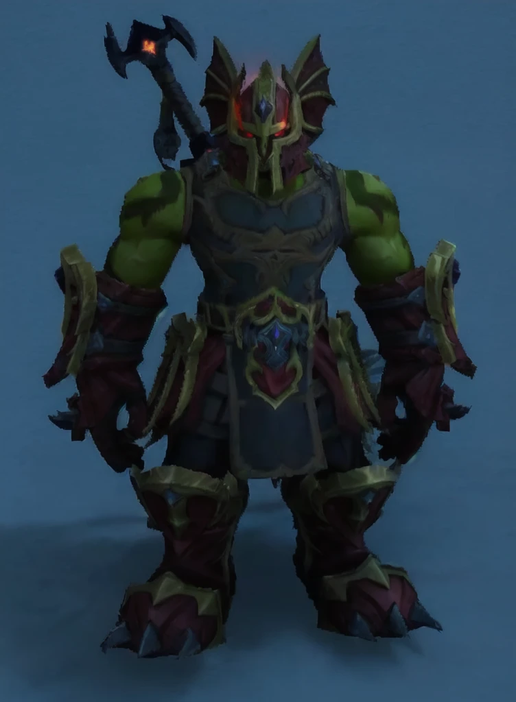 um close up de um personagem de desenho animado com uma espada e um capacete, armadura corrompida, titan of erebos, armadura do mundo de warcraft, Cavaleiro da morte, Cavaleiro da morte, wearing cloak on the destroyed plain, paladino sombrio, necromante masculino, intimidante armadura completa, roupa de guerreiro, armadura refletida de cor de fogo preto, dynasty warrior hybrid
