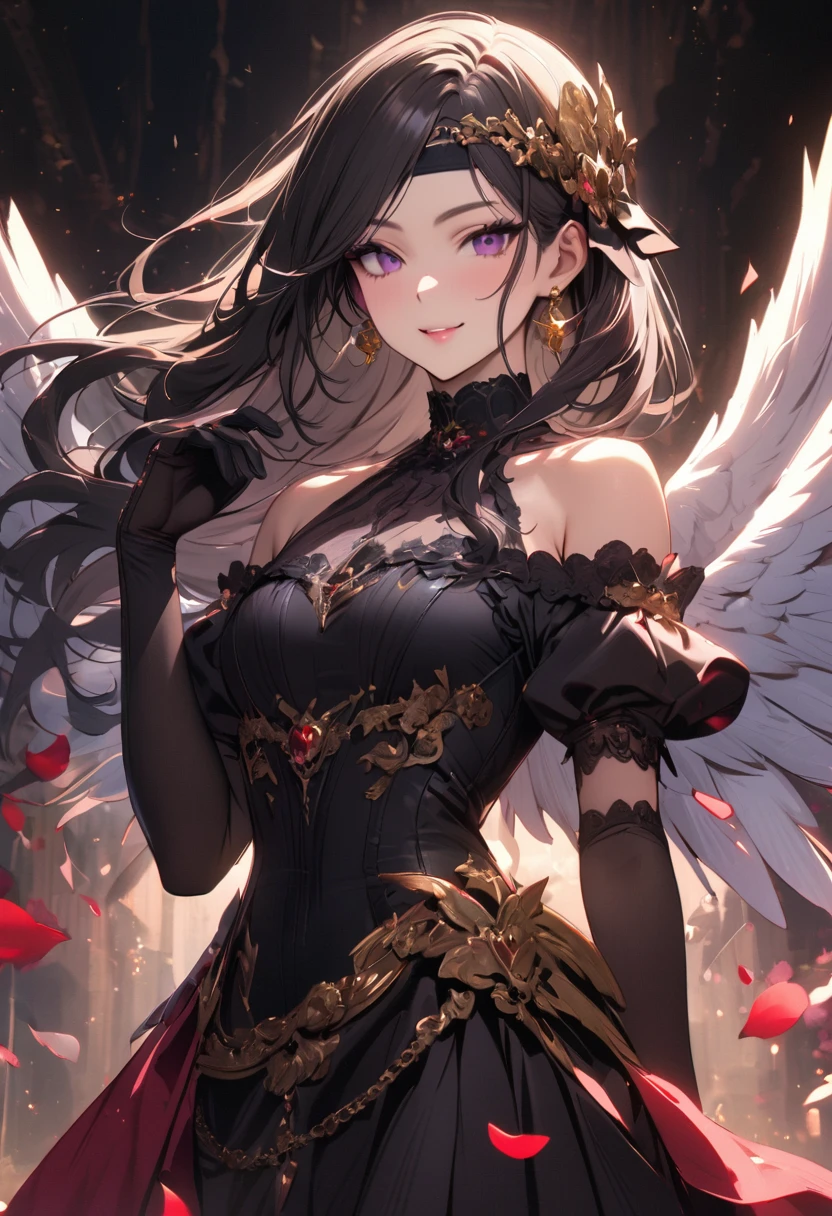 vampire woman, Victorian dress, absurdres, RAW photo, extremely delicate and beautiful, masterpiece, Best Quality, ultra high resolution, 32k, hyperrealistic, ultra-detailed, detailed description, pale skin, 20 years old, tearful mole, earring, short medium hair, wavy hair, full body shot,