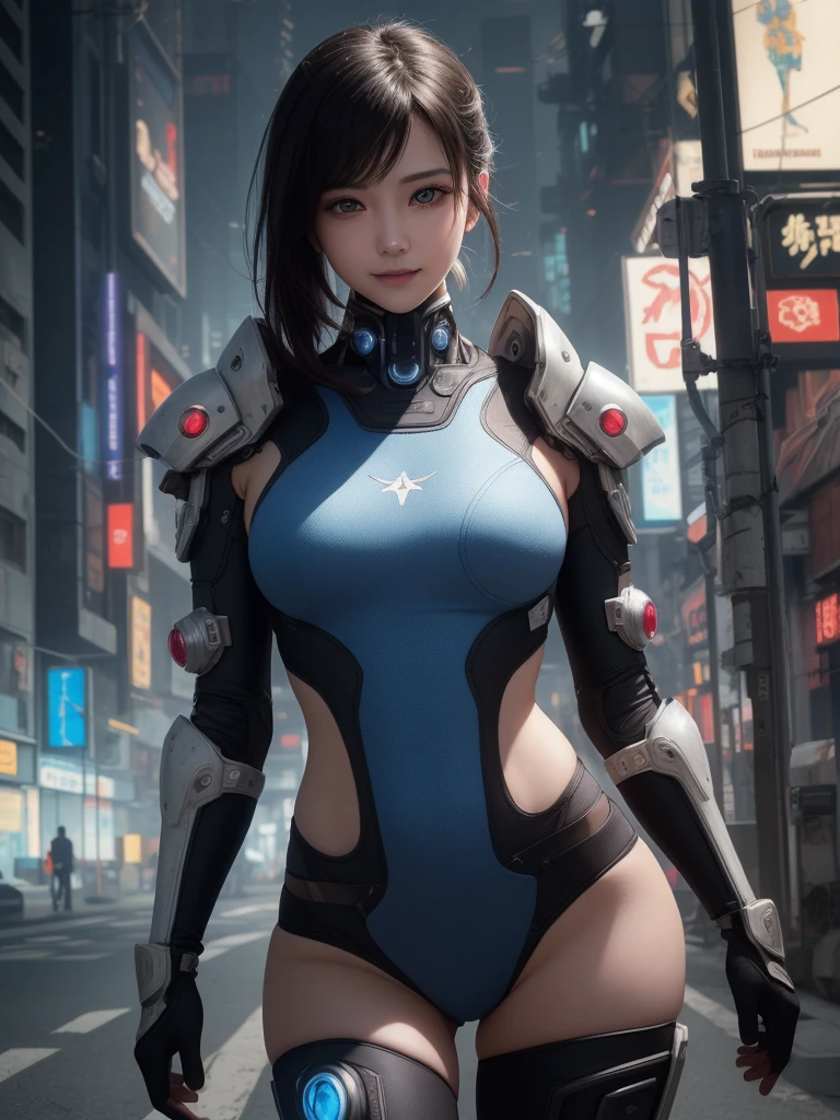 Reika Shimohira (Reika Shimohira) Beautiful photos of girls who play cats, Smile, slim body, in  (Bodybuilders:0.7),Slim hips, Large Breasts, Wearing a mecha ((Heavy cyberpunk armor)) 带Neon装饰, ((High-tech kit)), Science fiction, Set in a cyberpunk city, fat, Cyberpunk 2200 Style, Ultra Realistic Photo, masterpiece, best quality, CG, wallpaper, HDR, high quality, HD, Very detailed, {beautiful Delicate face}, {Beautiful and delicate eyes}, (Detailed lighting){{Intricate details}}, {High resolution}, ((Delicate face)), Neon, Chiaroscuro, key point, Intricate details, Very detailed, thrilling, energetic, Movie