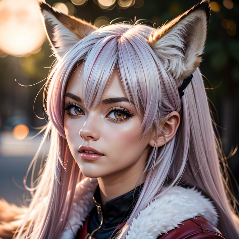 Fox Girl, Fox&#39;s Tail, Nine-Tailed Fox,Fox Ears, Black colored hair, Fox Makeup, Kimono with open chest, kimono, Nice body, Avatar, face, Open chest, lewd face, Dominant representation, naughty face,Big Breasts,Emphasize cleavage,Show bare skin、Skin is visible、Opening the legs、Show off your thighs、With legs apart、A beautifully patterned kimono、I can see her cleavage