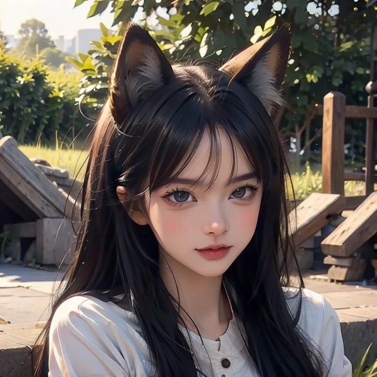 Fox Girl, Fox&#39;s Tail, Nine-Tailed Fox,Fox Ears, Black colored hair, Fox Makeup,One Girl、 Kimono with open chest, kimono, Nice body, Avatar, face, Open chest, lewd face, Dominant representation, naughty face,Big Breasts,Emphasize cleavage,Show bare skin、Skin is visible、With legs apart、Show off your thighs、With legs apart、A beautifully patterned kimono、I can see her cleavage、 Body size is 100-70-90!、Muscular、Uplifting、Abdominal muscles、Big Breasts、Exposed skin、Long Hair、Skin Texture、Soft breasts 
