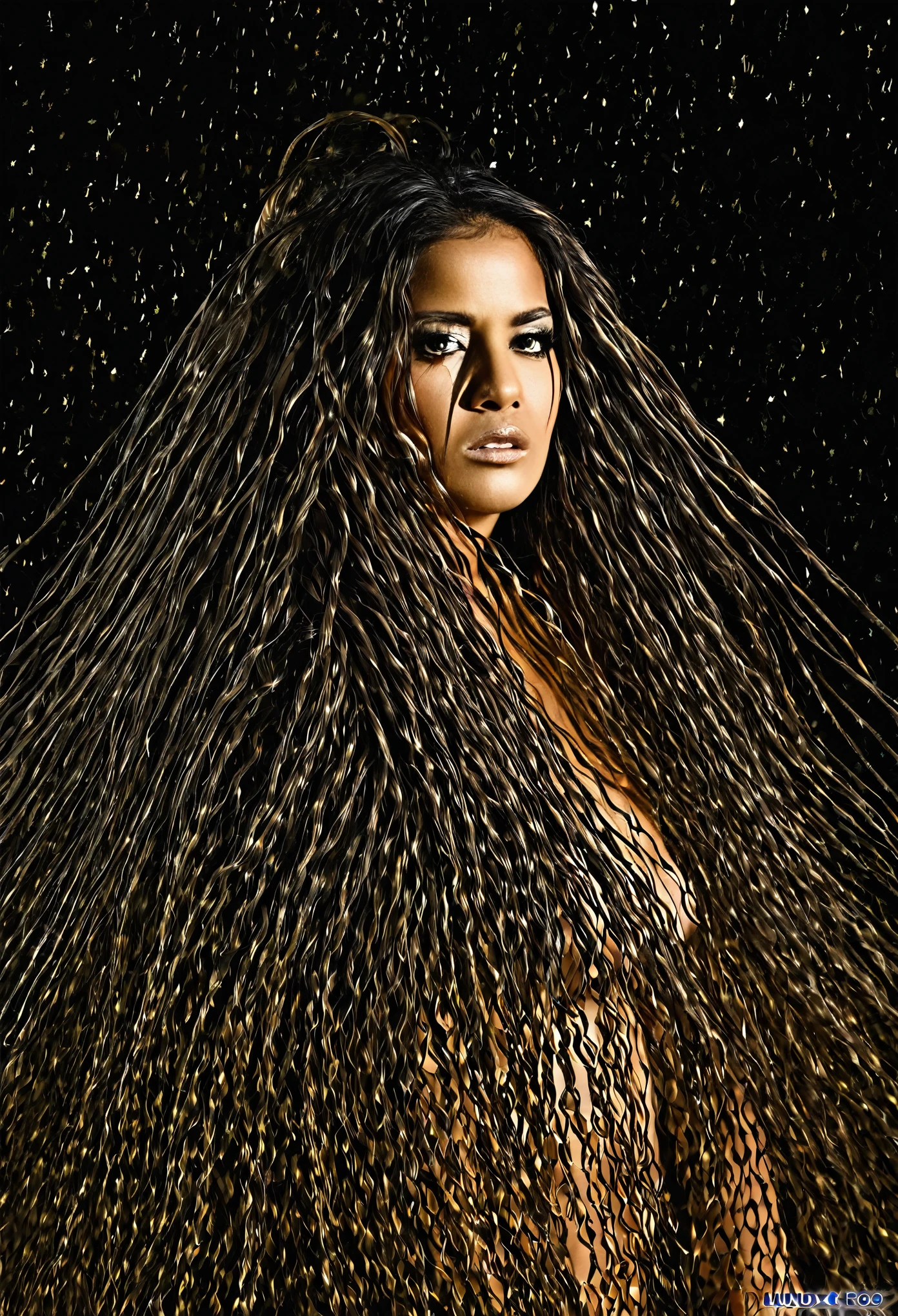 Fantasma, cabelos,em fogo,numa, mote,uma mulher,serpente