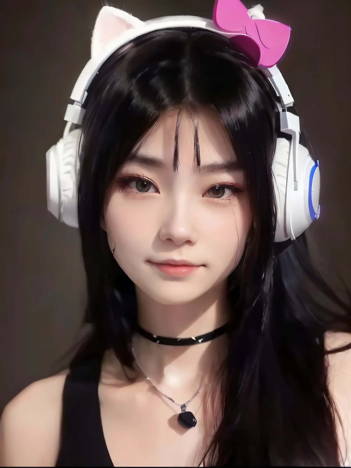 there is a woman with headphones on and a cat ears, with head phones, with headphones, headshot profile picture, guweiz, xintong chen, tzuyu from twice, xision wu, ulzzang, artwork in the style of guweiz, anime girl in real life, anime ears, irelia, chengyou liu