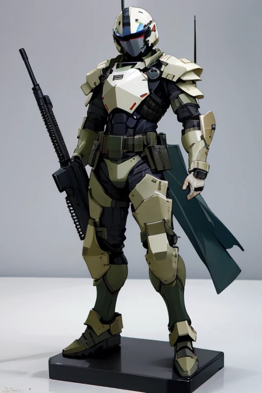 ((highest quality)), ((masterpiece)), (be familiar with),Body Armor,gun,Helmet,male,special forces,Figures,
