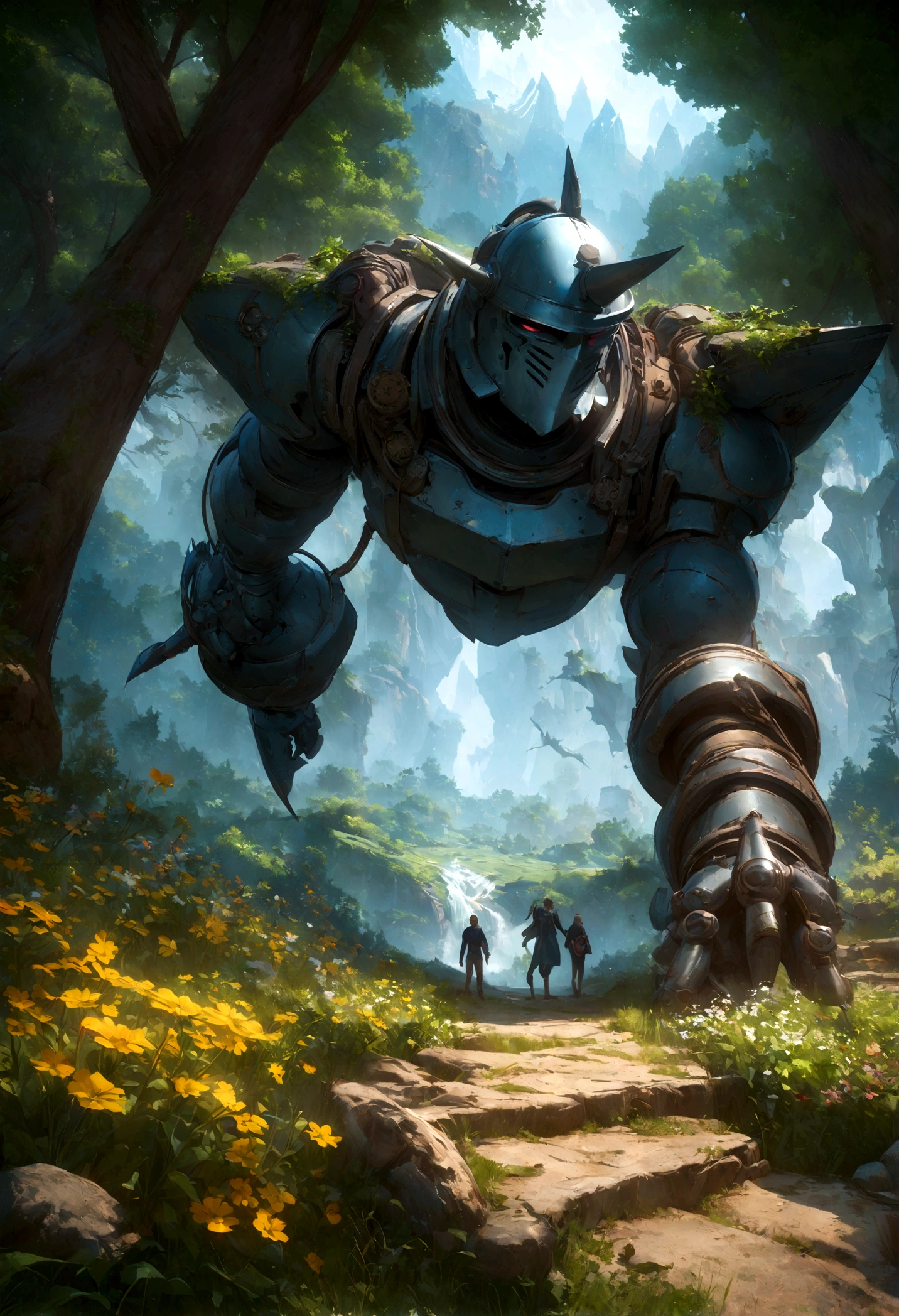 A GREEK PHILOSOFER ON A landscape, nature, forest, garden, flowers, beautiful, unreal engine, greg rutkowski, loish, rhads, beeple, makoto shinkai and lois van baarle, ilya kuvshinov, rossdraws, tom bagshaw, alphonse mucha, global illumination, detailed and intricate environment wide angle photo,grass vanishing point, super highway, high speed, digital render, digital painting, beeple, noah bradley, cyril roland, ross tran, trending on artstation