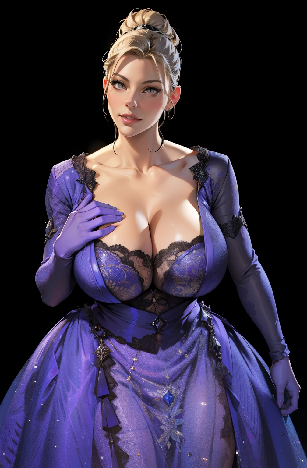 milf, mature female, busty, huge , huge breasts, hentai, high detail, close up, symmetrical, high quality, absurdres, high res, ultrasharp, 8K, masterpiece, extreme attention to detail, perfect face,Realistic, (masterpiece, top quality, best quality,) very detailed, most detailed, (1woman:1.3), smile, red lips, kate beckinsale face, long hair, 