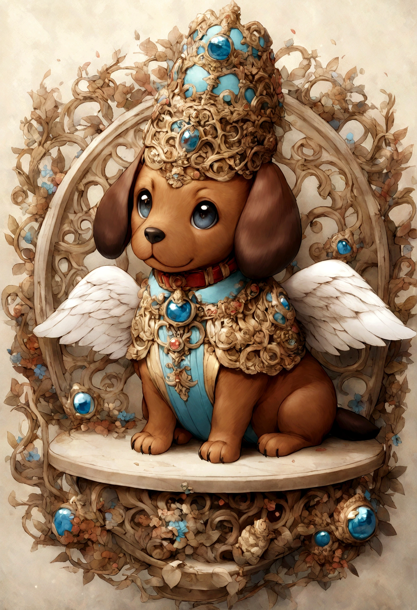 Dachshund　cute　Angel