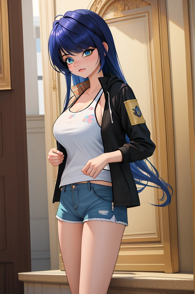 high school girl Undressing through uniform No underwear、
