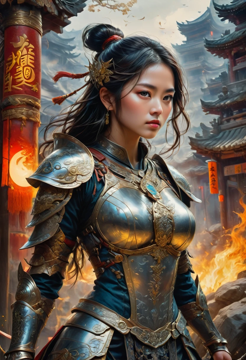 Female Warrior, by Jason_Chan, best quality, masterpiece, very aesthetic, perfect composition, intricate details, ultra-detailed