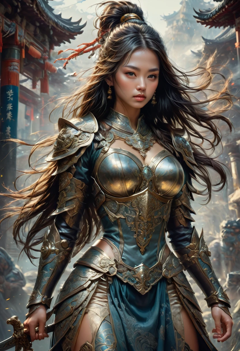 Female Warrior, by Jason_Chan, best quality, masterpiece, very aesthetic, perfect composition, intricate details, ultra-detailed