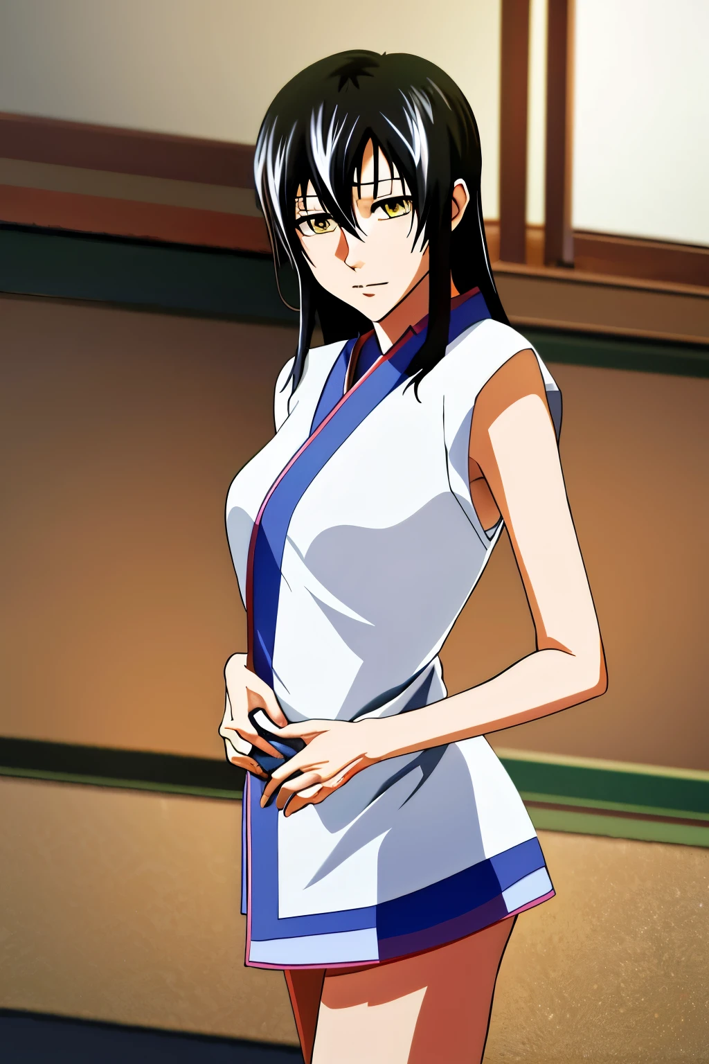 kuroko no basket – japanese – hentai – sexy, naked female character (masterpiece: 1.0), (best_quality: 1.0), ultra-high res, ultra-detailed, photography, 8K, HDR, highres, absurdres: 1.2, Kodak portra 400, film grain, sharp focus, bokeh: 1.2, lens flare, (vibrant_color: 1.2),
((indoors, dimly lit room)), Kuroko, solo, feminine figure, long, jet-black hair, (yellow eyes), voluptuous breasts, naked, hands covering