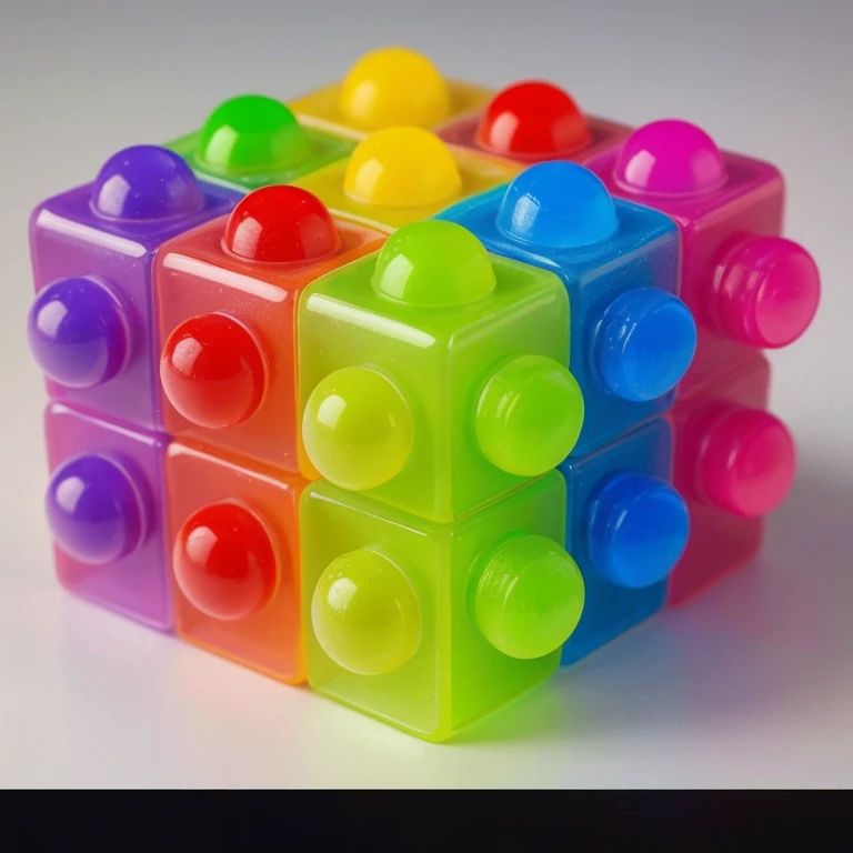Multi-colored Jelly cube with convex spheres. Demand form, lego shape. Попыт куб сделанный из they want. Jelly poured into a cube shape, White background, beautiful refraction of light, текстура they want, beautiful light source, bright lighting, realistic texture, realistic style, Detailed texture, high-quality photo, high detail, ((they want)), ultra 8k hd resolution