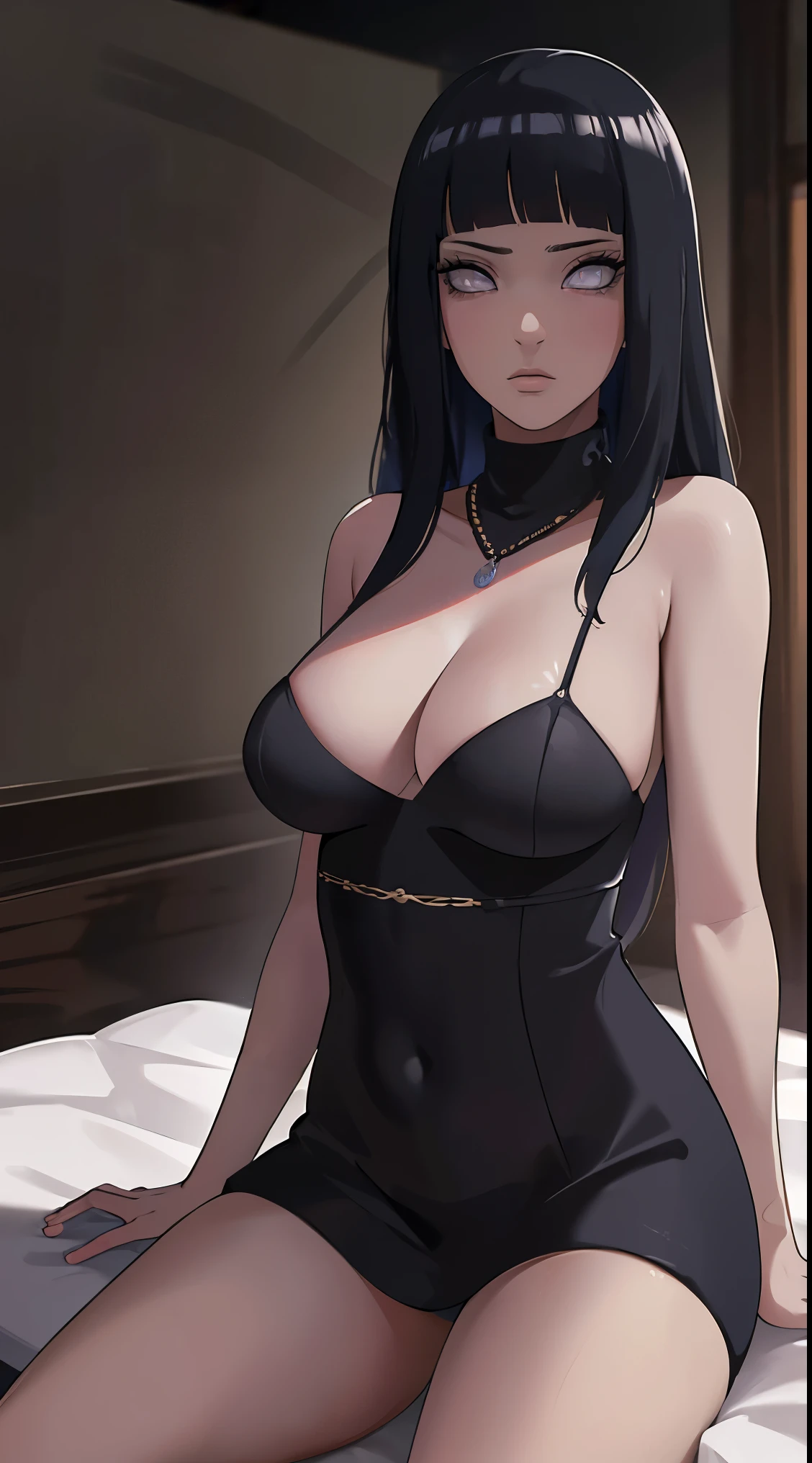 mejor calidad,4k,high resolution,obra maestra:1.2), (ultra detallado), (sin ropa) (NSFW not safe for work art) (acostada en cama, Fondo), (naruto shippuden settings), (pose sexual), (realista,photorealista,photo-realista:1.37), (hdr,HD), (retrato), (vivid colors), (Piernas largas), (cara claramente alargada), (Hermosos ojos detallados), (hermosos labios detallados), (ojos y rostro extremadamente detallados), (long eyelashes), (Sharp focus), (physically based rendering), (pelo largo negro, fluyendo en el viento), (sin ropa), (senos grandes) (abierta las piernas), (intense), (expression of intense desire), (Desenfoque de movimiento), (elegante), (Figura delgada), (inspirado en anime), (luces brillantes), (sexual), (colores contrastantes), (ambiente misterioso), (action packed scene), (Unique style), (llamativo), (Apuesto), (evocador), (expresivo), (Intriguing atmosphere),