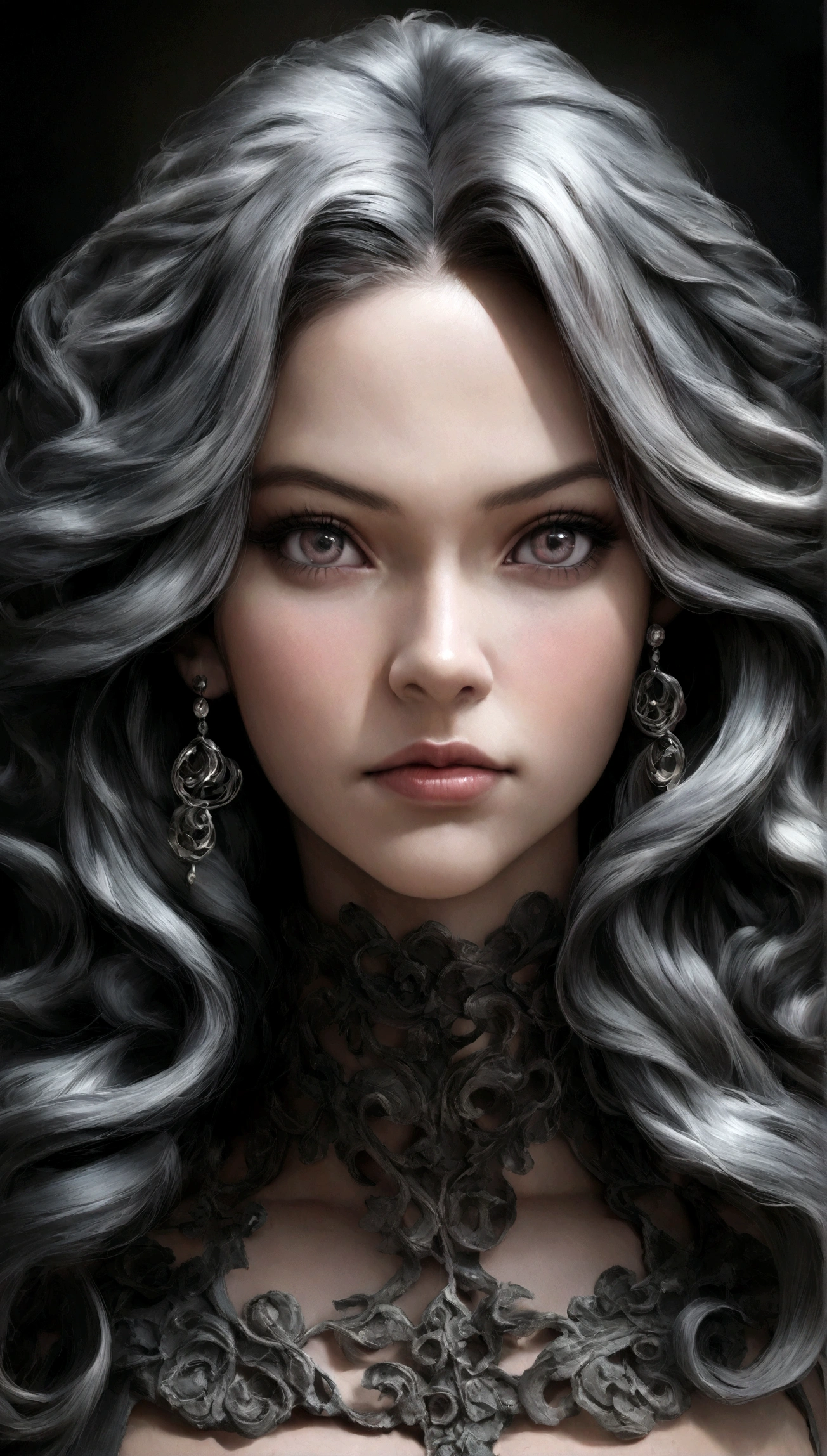 (ultra haute résolution,photorealistic,Best quality,photo-realistic),(8kA beautiful and amazing black Brazilian woman,portrait du haut du corps,Boucles gratuites, Black Loop hair, (dark shorter Loop hair), Wild black long Loop hair, cheveux multiversaux, Brazilian, Short black Loop hair, des cheveux noirs Loops, Boucles, spread wavy hair, Boucles baroques, boucles, Loop, Fair Loop hair, texture des cheveux, Loop bang