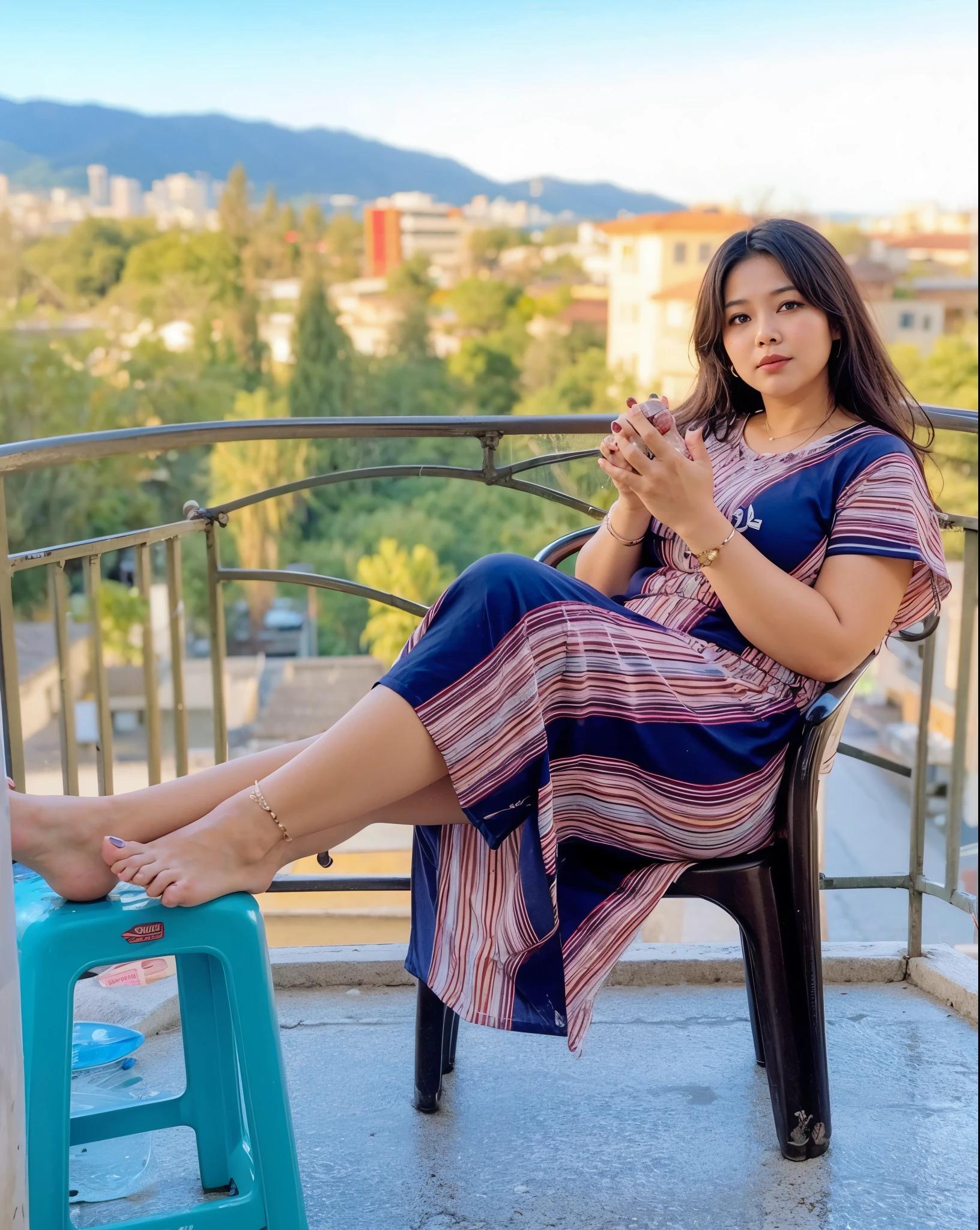 Indonesia plump woman. 40 year old