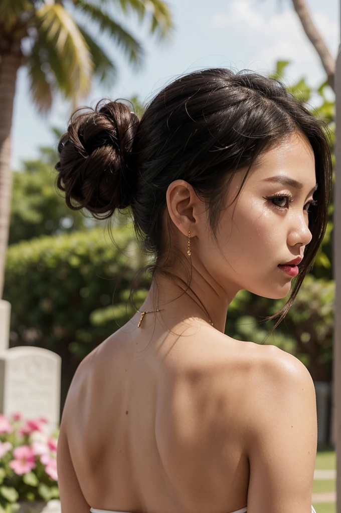 (back to the viewer, ass to the viewer)1woman, woman, asian woman, woman, hot woman, asian/Philippines model, beautiful, model, bikini, swimsuit, bikini for woman, great figure, perfect proportions, black hair, bun in hair black hair, bun in hair beautiful hair, messy bun, bun in hair, messy bun for woman, messy bun hairstyle, bun in hair,, white eyes, perfect beautiful white eyes, detailed white eyes, majestic woman great figure, asian/Philippines, asian woman, light pink lipstick, perfect face, cemeterial face, great body, beautiful body perfect face with white eyes black hair light pink lipstick asian/Philippines, bikini, swimsuit, bikini for woman asian woman, (Thick body, great figure) BREAK highly realistic, perfect image, realistic image, photorealistic, real image, real photo 8k image, high-resolution. [perfect hands, perfect legs, perfect propo(back to the viewer, ass to the viewer)rtions, perfect face, woman] asian woman, beautiful asian woman (white eyes, beautiful white eyes, detailed white eyes) *black hair, bun in hair black hair, bun in hair beautiful hair, messy bun, bun in hair, messy bun for woman, messy bun hairstyle, bun in hair,* *white eyes* *sportshorts for woman* *oversized sweater*(back to the viewer, ass to the viewer) pikking someting upp
