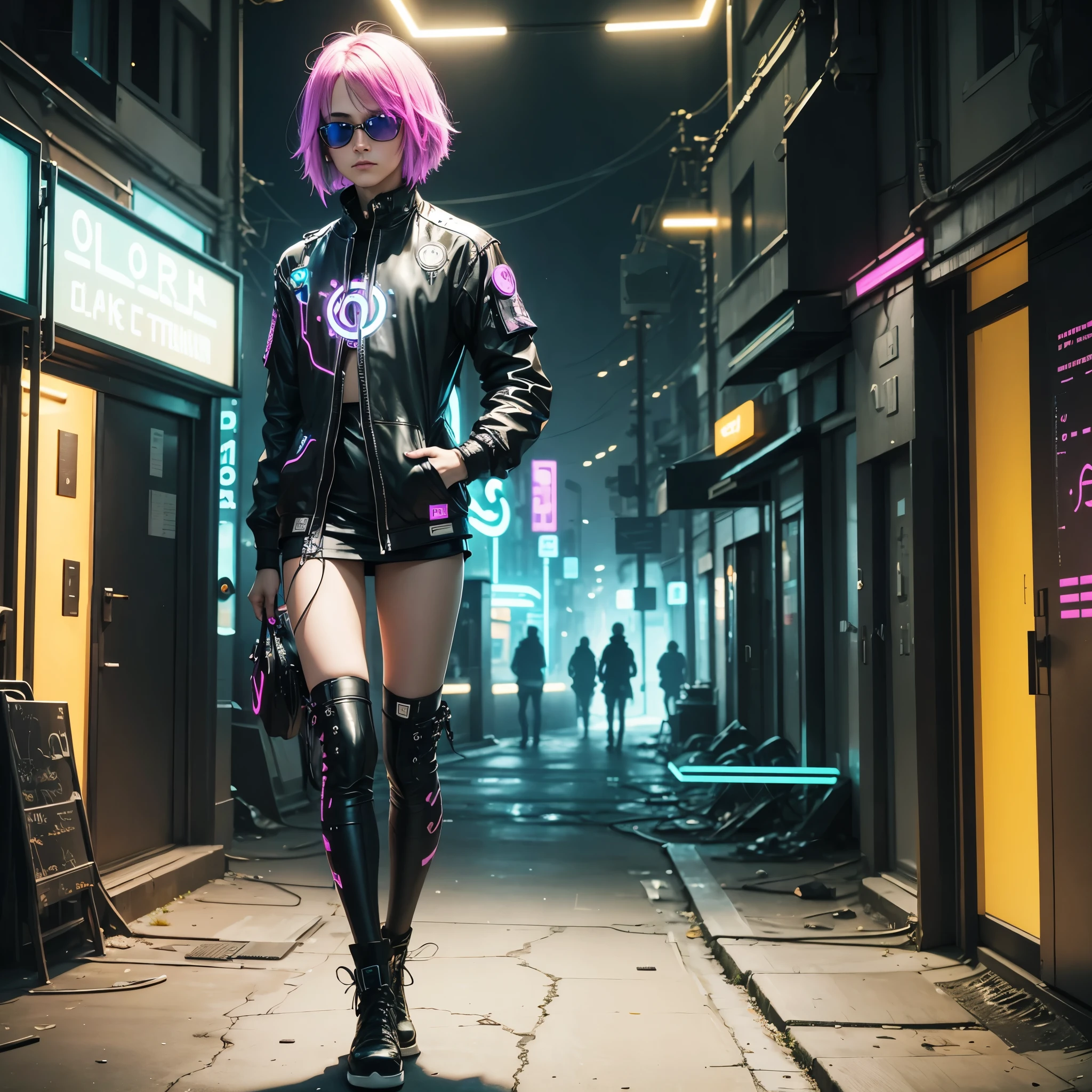 Dark neon future