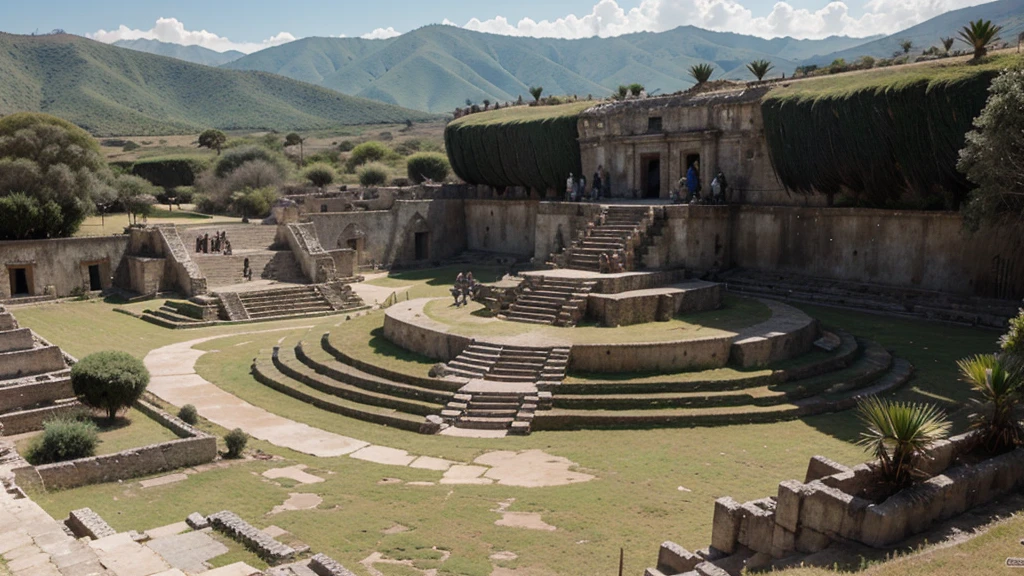 Paisaje del Imperio azteca en el siglo XVI