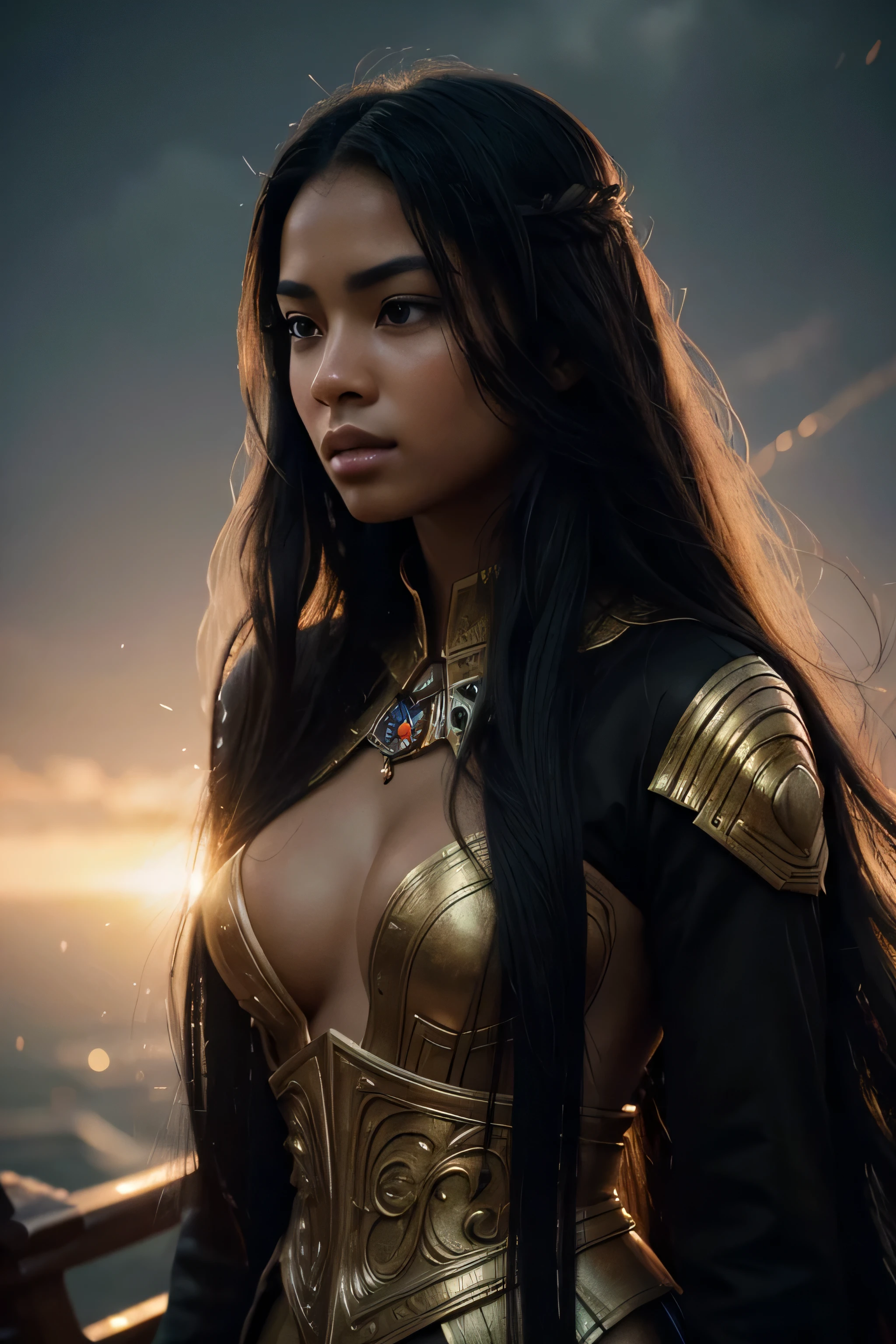 Novel in futurist kingdom of Kongo, in war ship, a beautiful young  light brown skin couple 17's with (((a long black hair young blasian princess))) with (((a young imperial prince with long black hair))), fighting with swords and lances, (((very beautiful))), perfect faces, whole body, war scene, chaotic, fire and fury, explosions, smoke, 8K, extremely detailed, (high quality, realistic, photorealistic: 1.37), Full body, ideal proportions and defined complexion, meticulously crafted features, unreachable beauty, perfection, artistic masterpieces, vivid realism, hyper-detailed sculptures, life-like forms, truly awe-inspiring, impeccable craftsmanship, pure radiance, ethereal beauty, delicate contours, striking poses, sublime beauty, subtle nuances, dynamic compositions, vibrant colors, perfect lighting, soulful expressions, celestial aura, majestic presence, dreamlike atmosphere, unmatched gdetailed octane render trending on artstation, 8 k artistic photography, photorealistic concept art, soft natural volumetric cinematic perfect light, chiaroscuro, award - winning photograph, masterpiece, oil on canvas, beautiful detailed intricate insanely