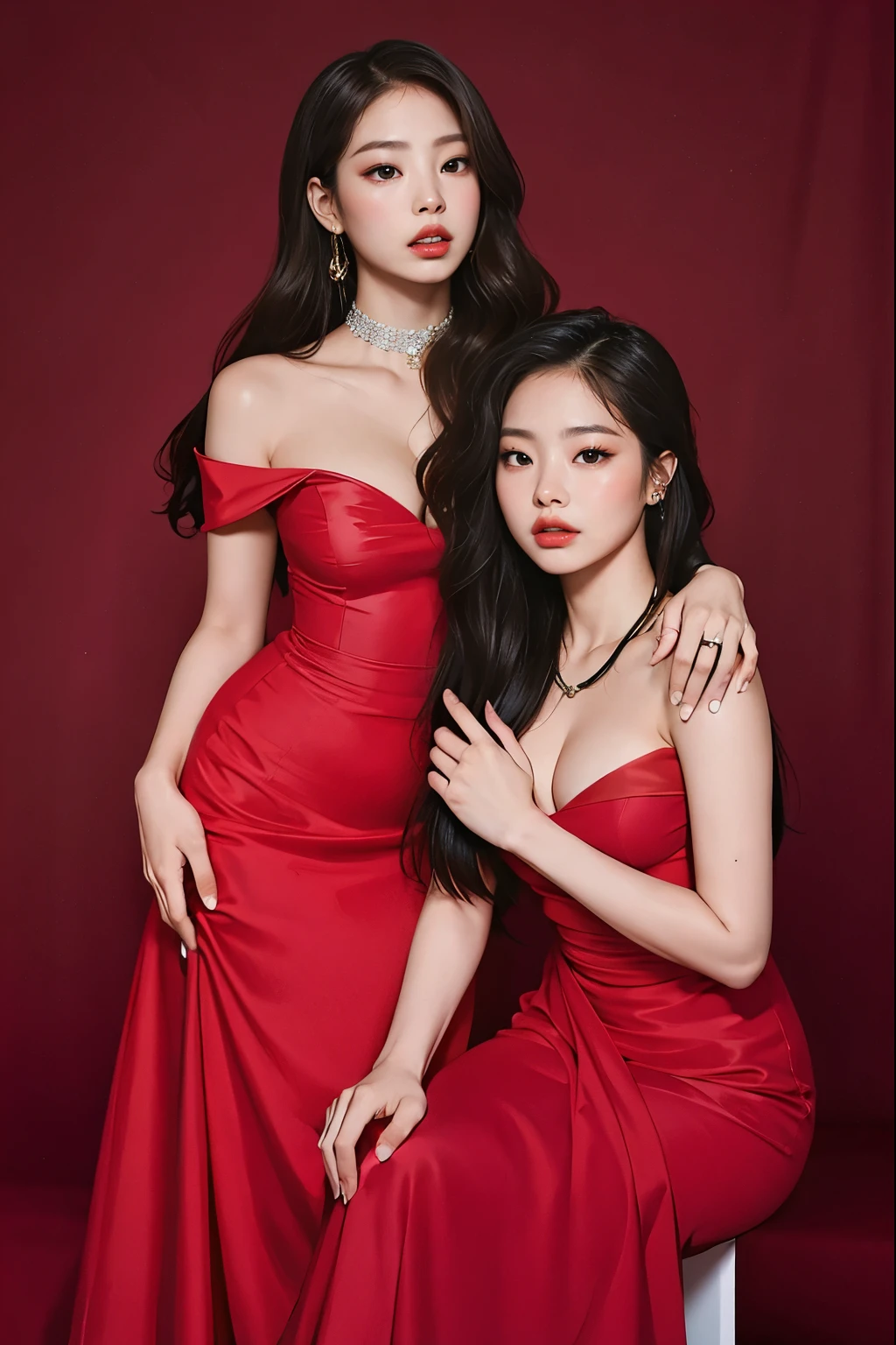 Jennie Kim de cabelo cacheado 