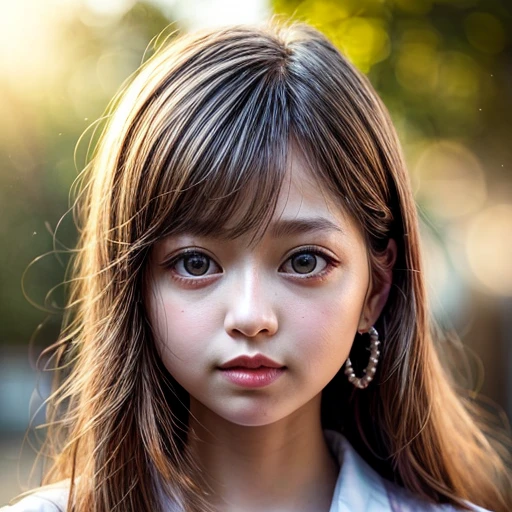 Tiny girl wearing tube-top dress, Stroll along Tropical Beach at evening, (Acutance:0.85), Masterpiece of 8K Ultra-detailed, (Volumetric lighting), (Dazzling BokeH:1.25, RAW photorealistic:1.37), (Gazing at the sunseting colorful sky), (Orange rays illuminating face, close-up:1.4), Gust of wind . (((Extremely detailed a face variation of NOGIZAKA girls))), perfect anatomy, Childish, captivating gaze, elaborate detailed Eyes with (sparkling highlights:1.3), long eyelashes、Glossy RED Lips with beautiful details, Coquettish tongue, Rosy cheeks, ((Radiant natural skin) with clear transparency) . { (Dynamic joyful expressions) | (:d) }, (Photon Particles:1.25), (no Large eyes, no tree).