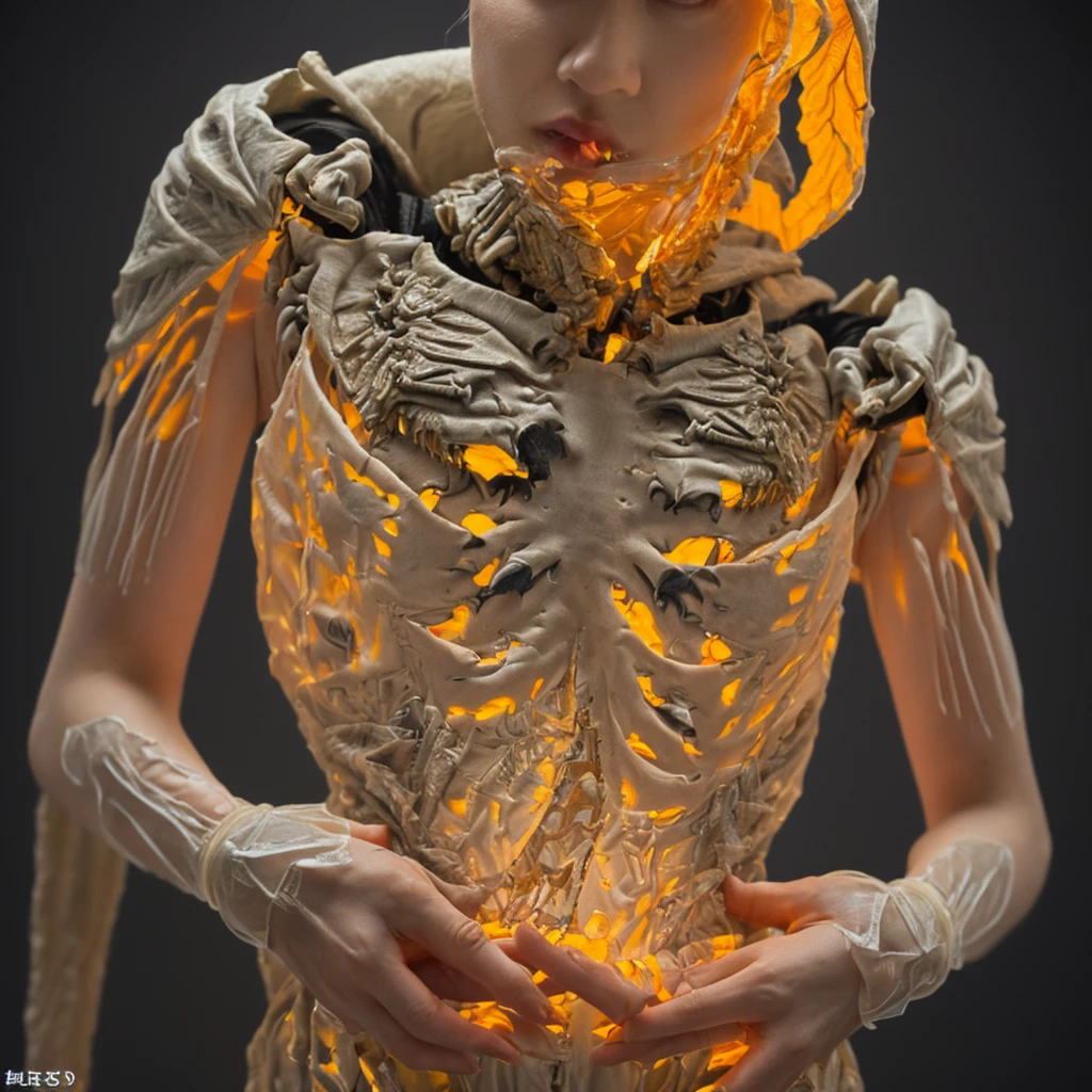 (highest quality,4K,8k,High resolution,masterpiece:1.2), Very detailed, (Realistic,photoRealistic,photo-Realistic:1.37), black creature, Otherworldly, Lovecraft, Chitinous Skin, Bioluminescence Pattern, Dark Color Palette, Spooky lighting.(Browsing Caution:1.4), black, red, orange, Her body is bioluminescent. Moisturized Skin, (Extremely detailed and intricate skin patterns:1.2), (Translucent chitinous exoskeleton:1.3), (Very small waist:1.4), (Destroyed Anatomy:1.5), violent, erotic,Magical Taoist:2.5,The Birth of the Demon King,A glowing magic circle floating in the air:1.8,Space transfer from the magic circle:1.5,Demon Reincarnation Ritual,