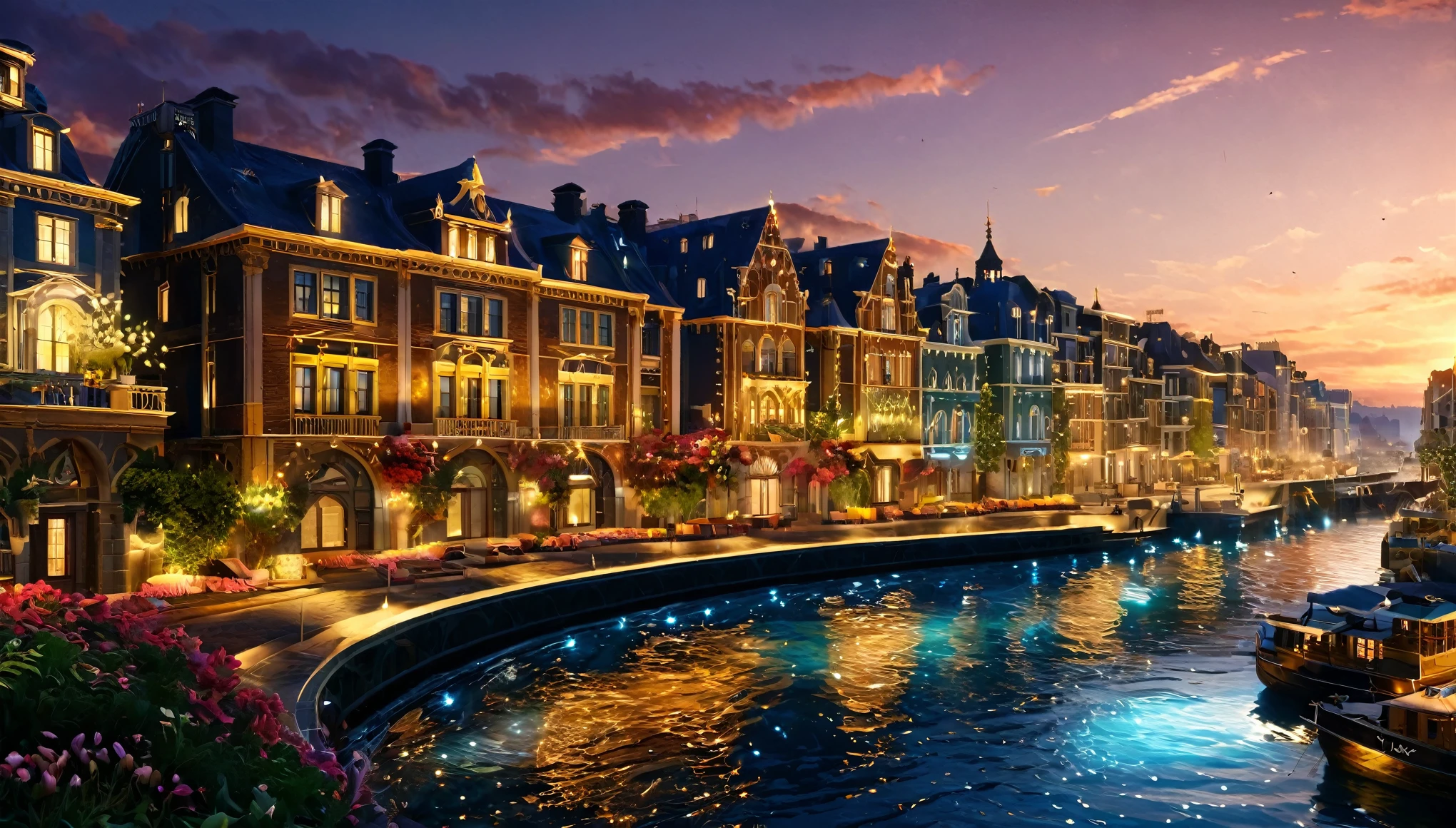 Landscape with buildings, (Anarchowave:1.6), hyper realistic, 8k, vibrant colors, sharp image, (complementary colors:1.2), (sharp focus:1.1), (Unreal Engine 5:1.2), (ultra realistic photo:1.2), (high quality:1.2), (4K:1.1), (volumetric lighting:1.2), (highly detailed:1.3), (bloom:1.1), (micro details:1.2), (masterpiece:1.3), (luminescent:1.1), (aesthetic:1.3), (beautiful:1.3), (HDR:1.2), (dynamic composition:1.2), (captivating atmosphere:1.2), (immersive experience:1.3), (innovative design:1.2), (cinematic excellence:1.3), (timeless elegance:1.1), (visual storytelling:1.2), (technological marvel:1.2), (artistic finesse:1.3), (ethereal beauty:1.1), (creative brilliance:1.2)
