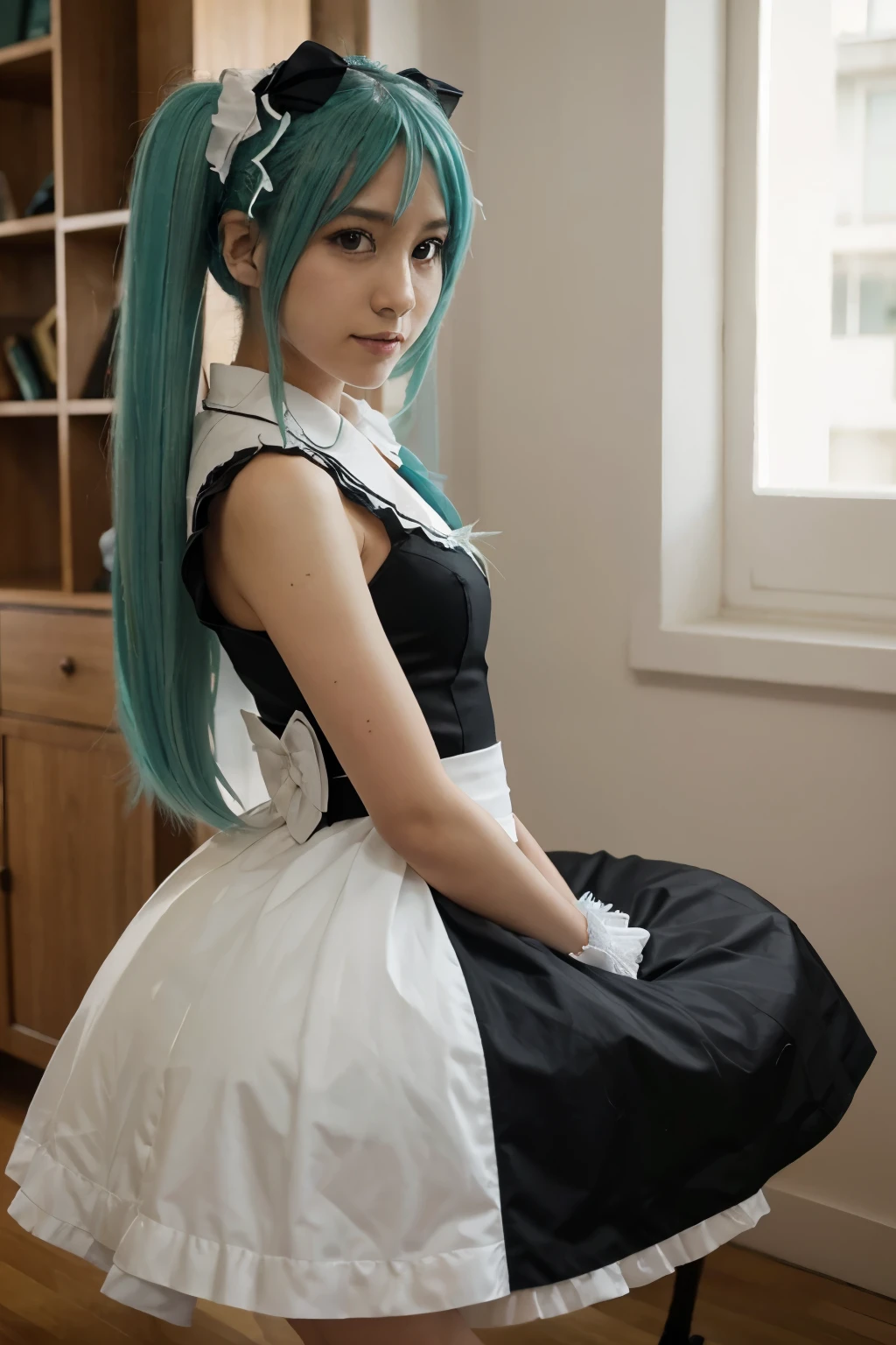 Hatsune Miku con traje de maid